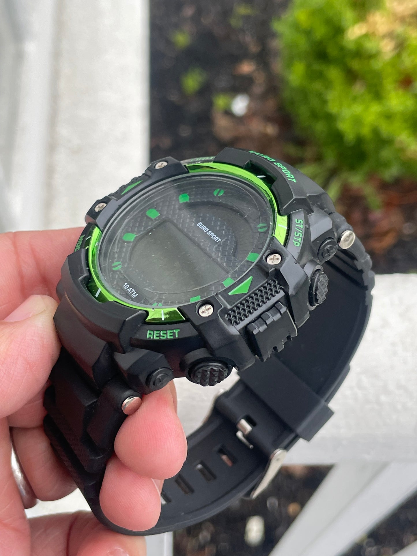 Men’s Euro Sport Shock Resistant Green & Black Watch