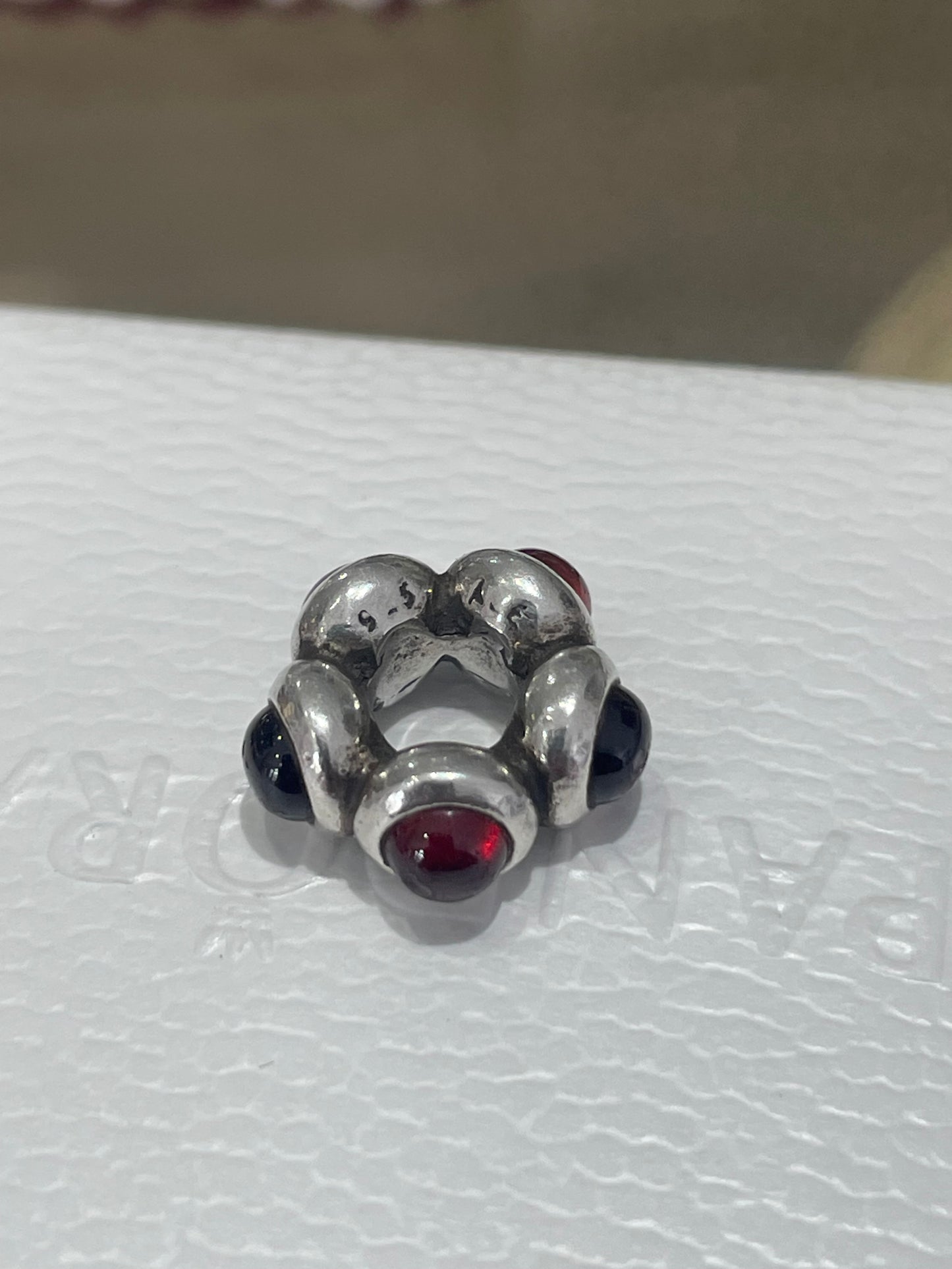 Retired Pandora Garnet Stone Spacer Charm 790538GR