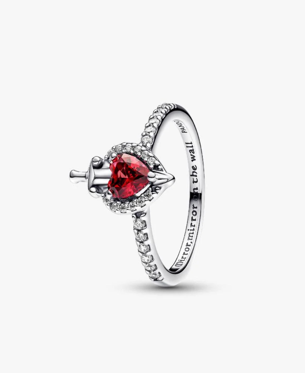 Pandora Disney Villains Evil Queen Silver Ring Size 6