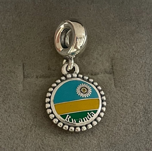 Pandora Rwanda Country Flag Exclusive Travel Charm