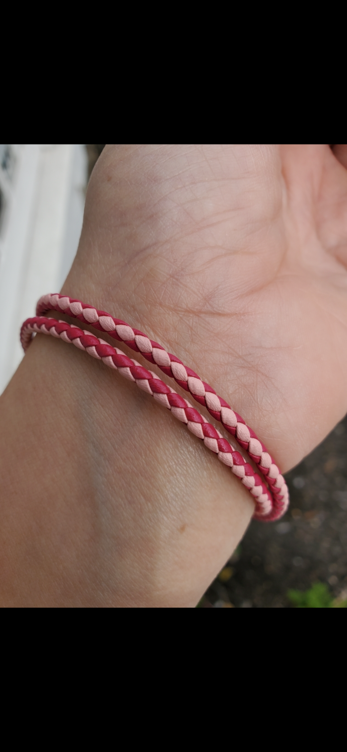 Pandora Woven Double Leather Pink Mix Bracelet 590747CPMX-D2