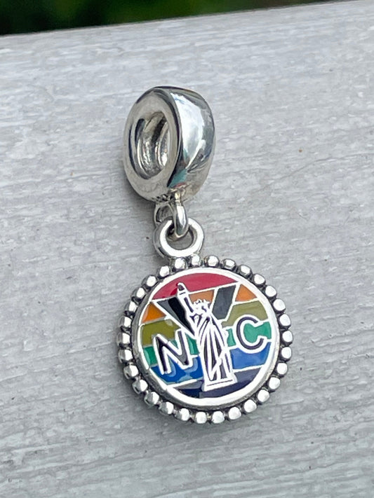 PANDORA New York City NYC Exclusive Gay Pride Dangle Moments Charm