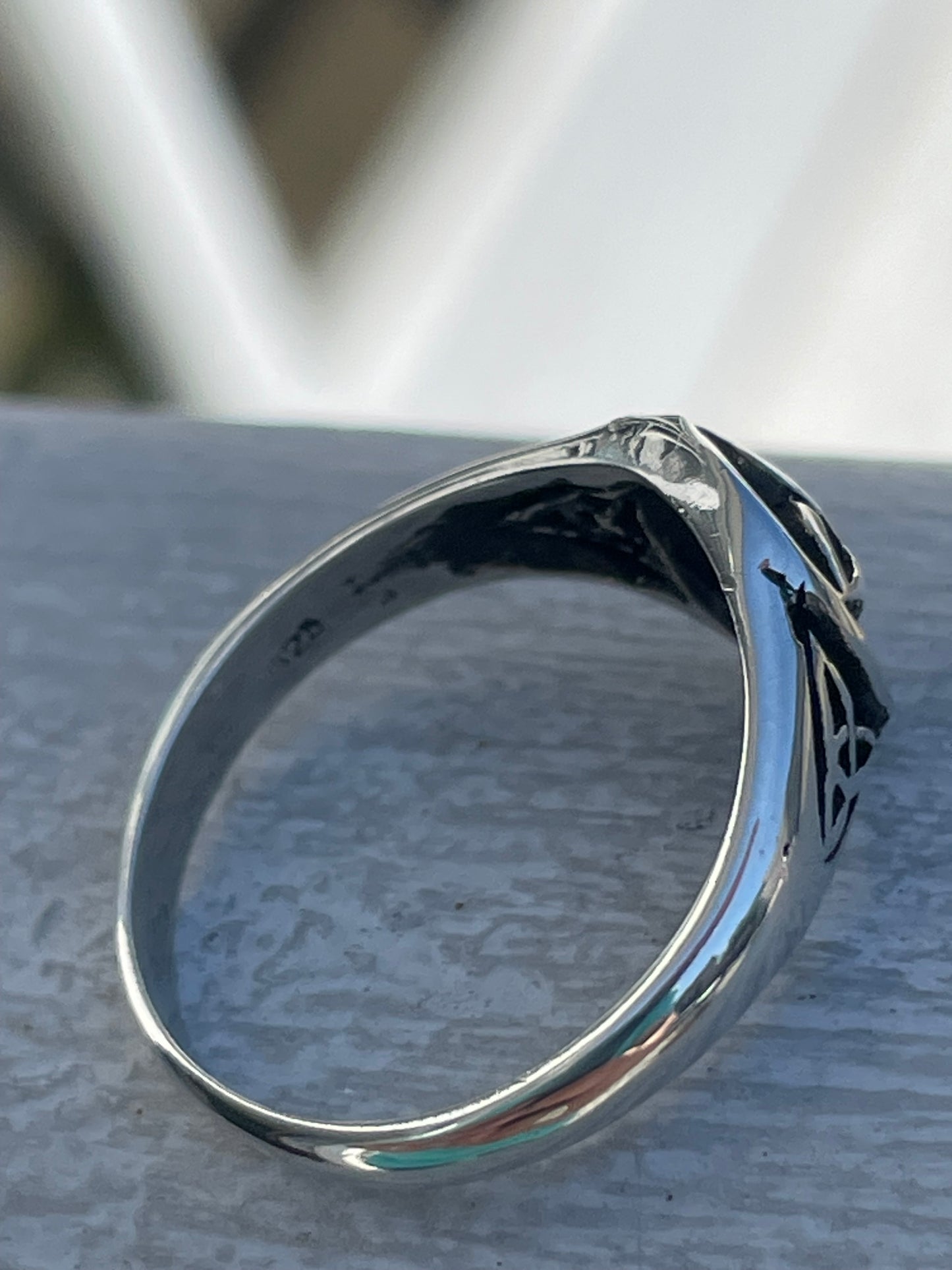 925 Sterling Silver Trinity Celtic Knot Band Ring