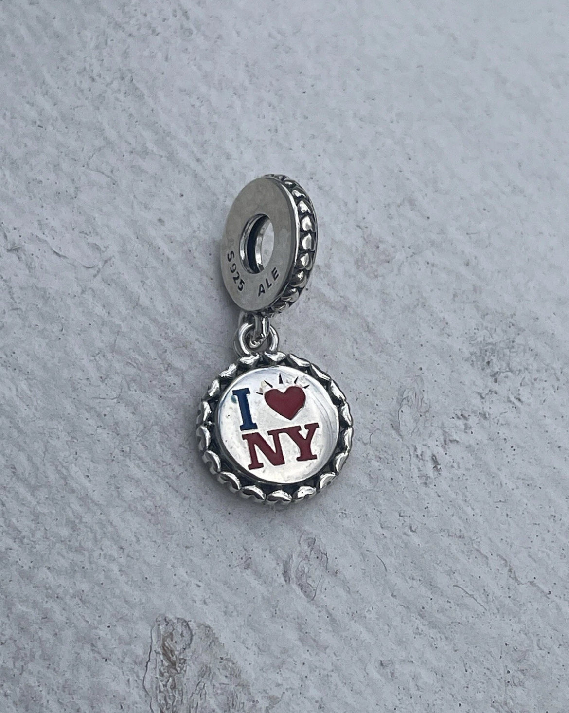 PANDORA New York City NYC I Love NY Dangle Liberty Charm
