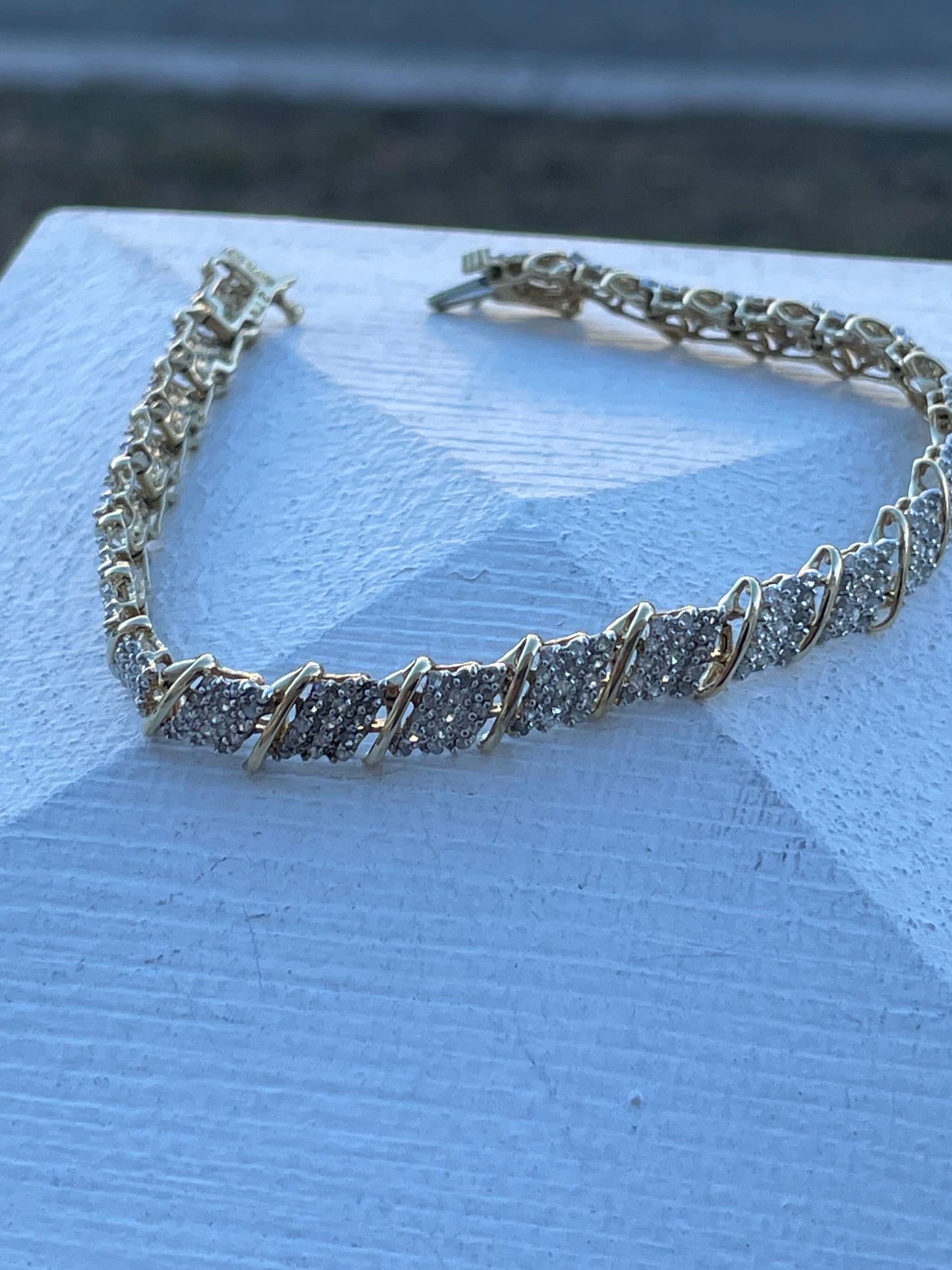 14k Gold 2.50ct Natural Diamond Tennis Bracelet 7”