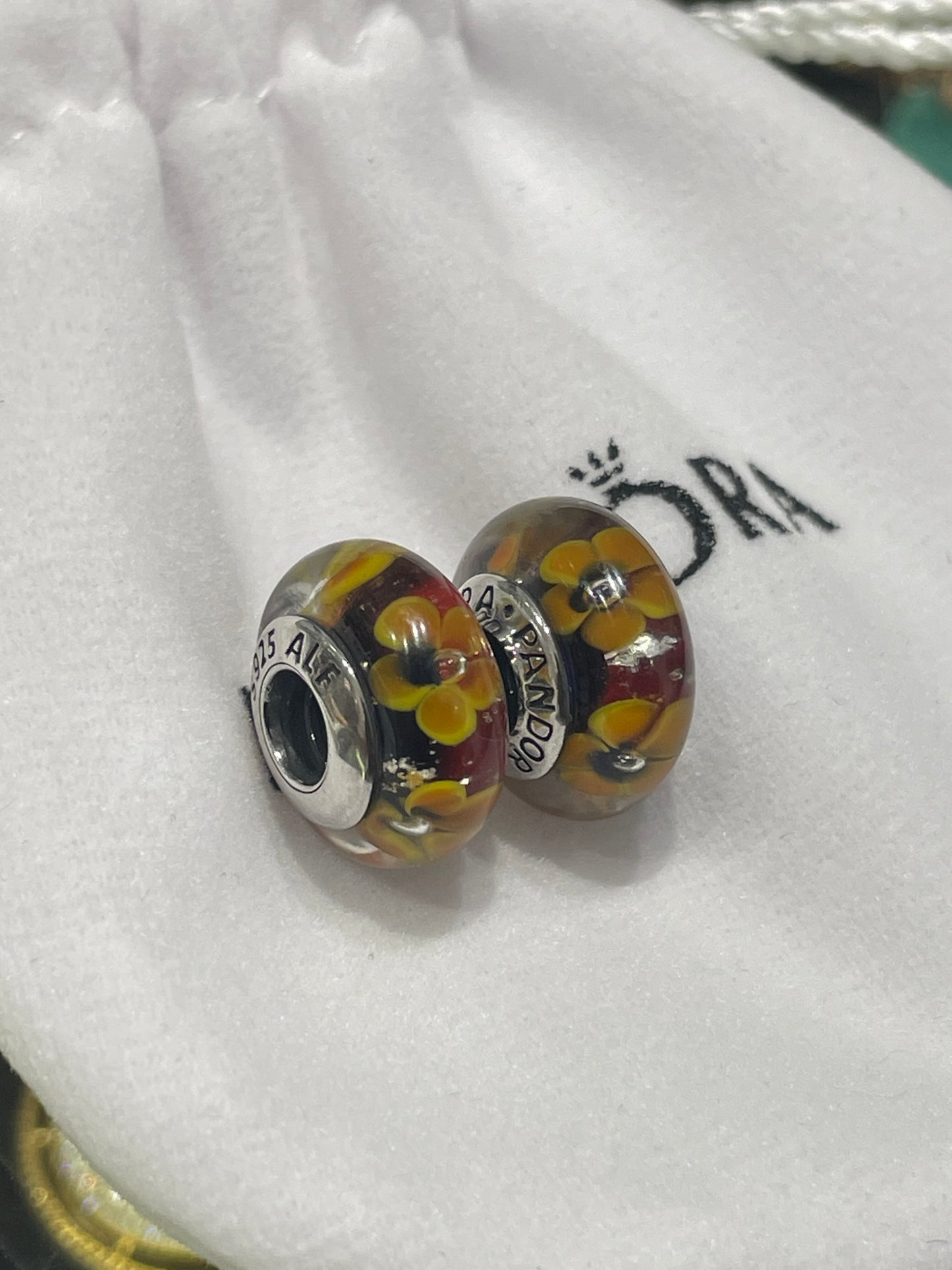 Pandora Matching Midnight Garden Stroll Murano Charms
