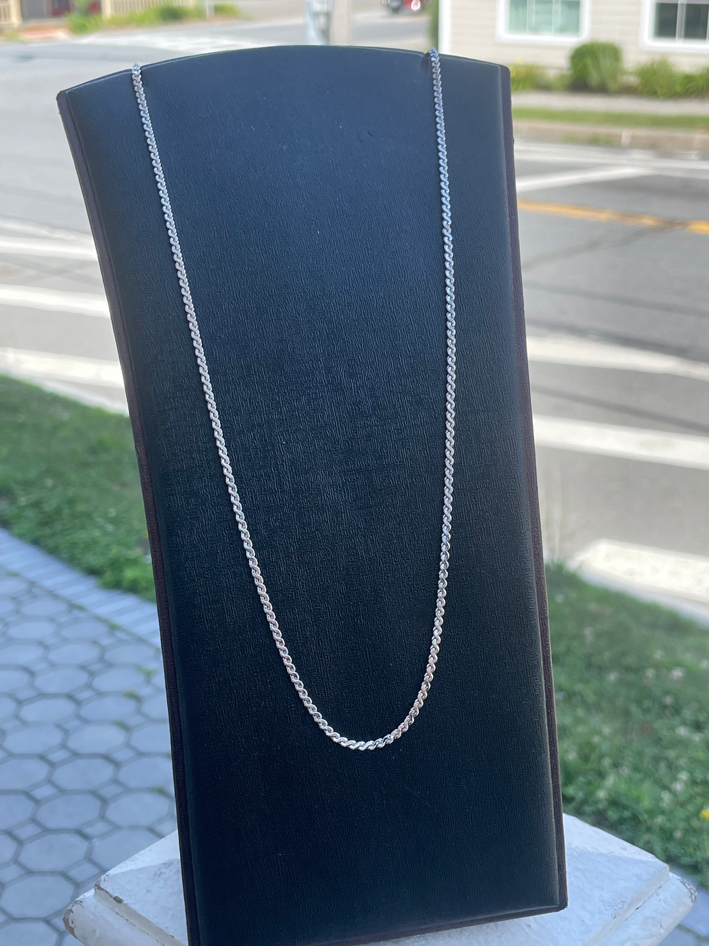 925 Sterling Silver 24” Serpentine Link Chain