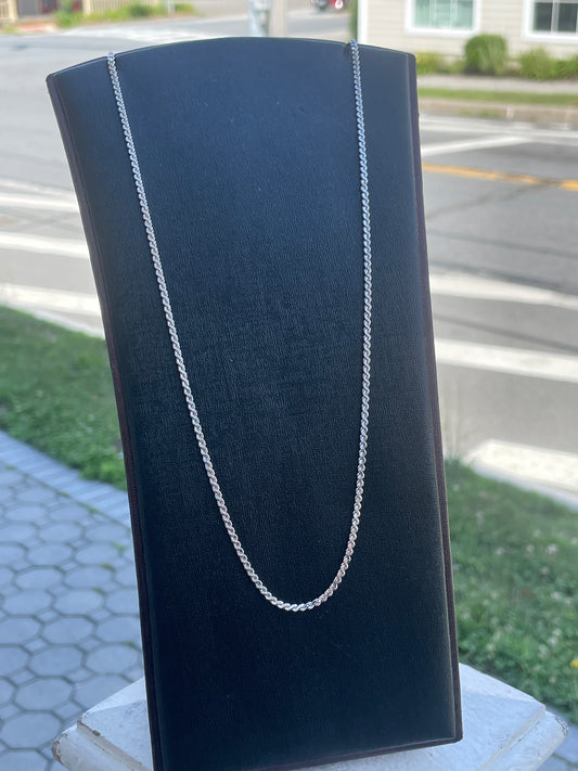 925 Sterling Silver 24” Serpentine Link Chain