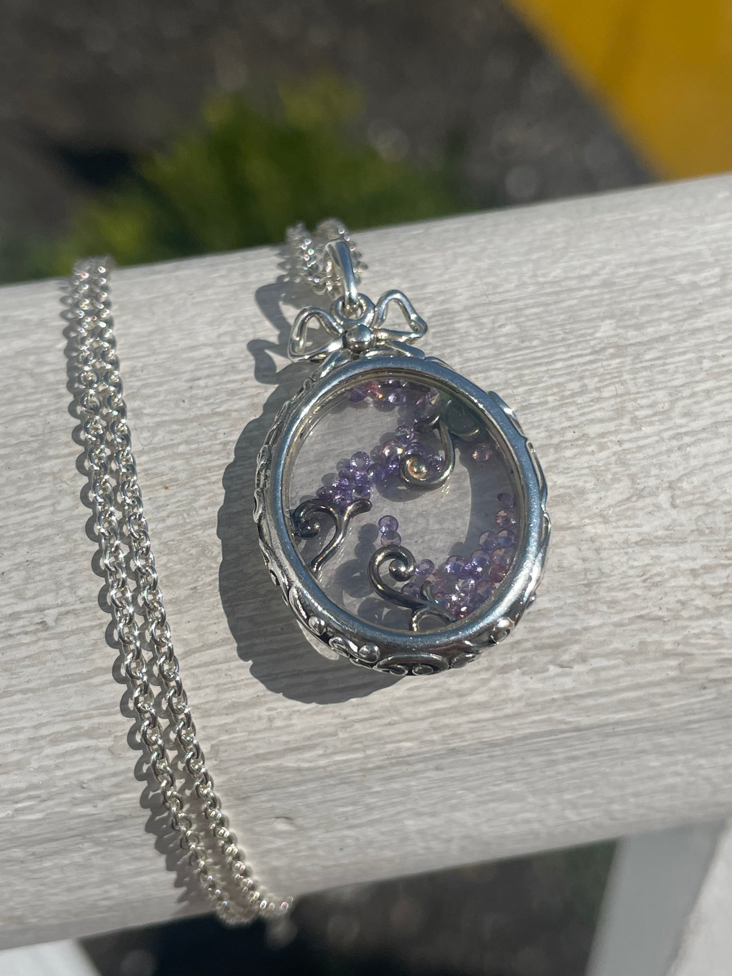 Retired Pandora Locket of Dazzle Necklace 397716ACZMX-70 Adjustable Chain Included