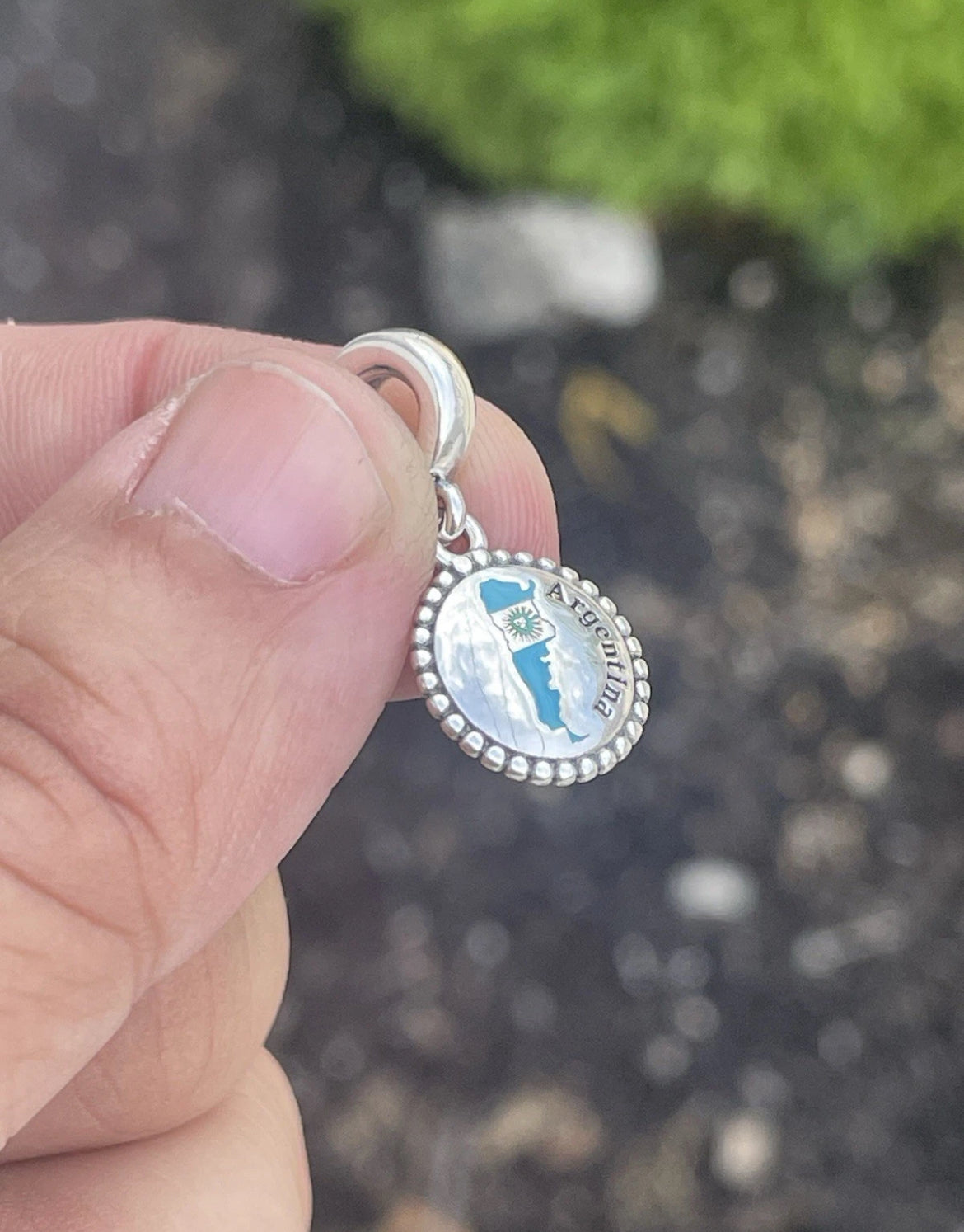Pandora Argentina Country Map Flag Exclusive Travel Dangle Charm