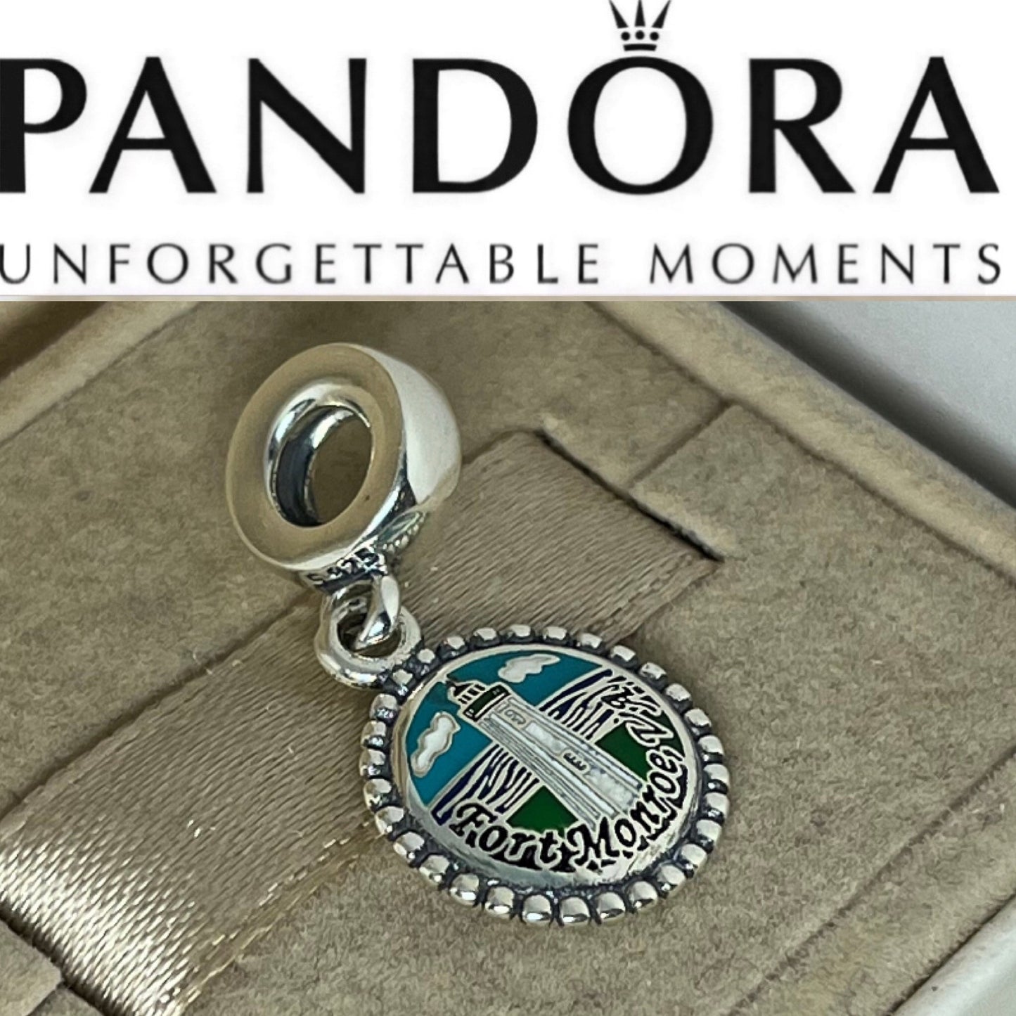 Pandora Fort Monroe Virginia State Exclusive Dangle Vacation Charm