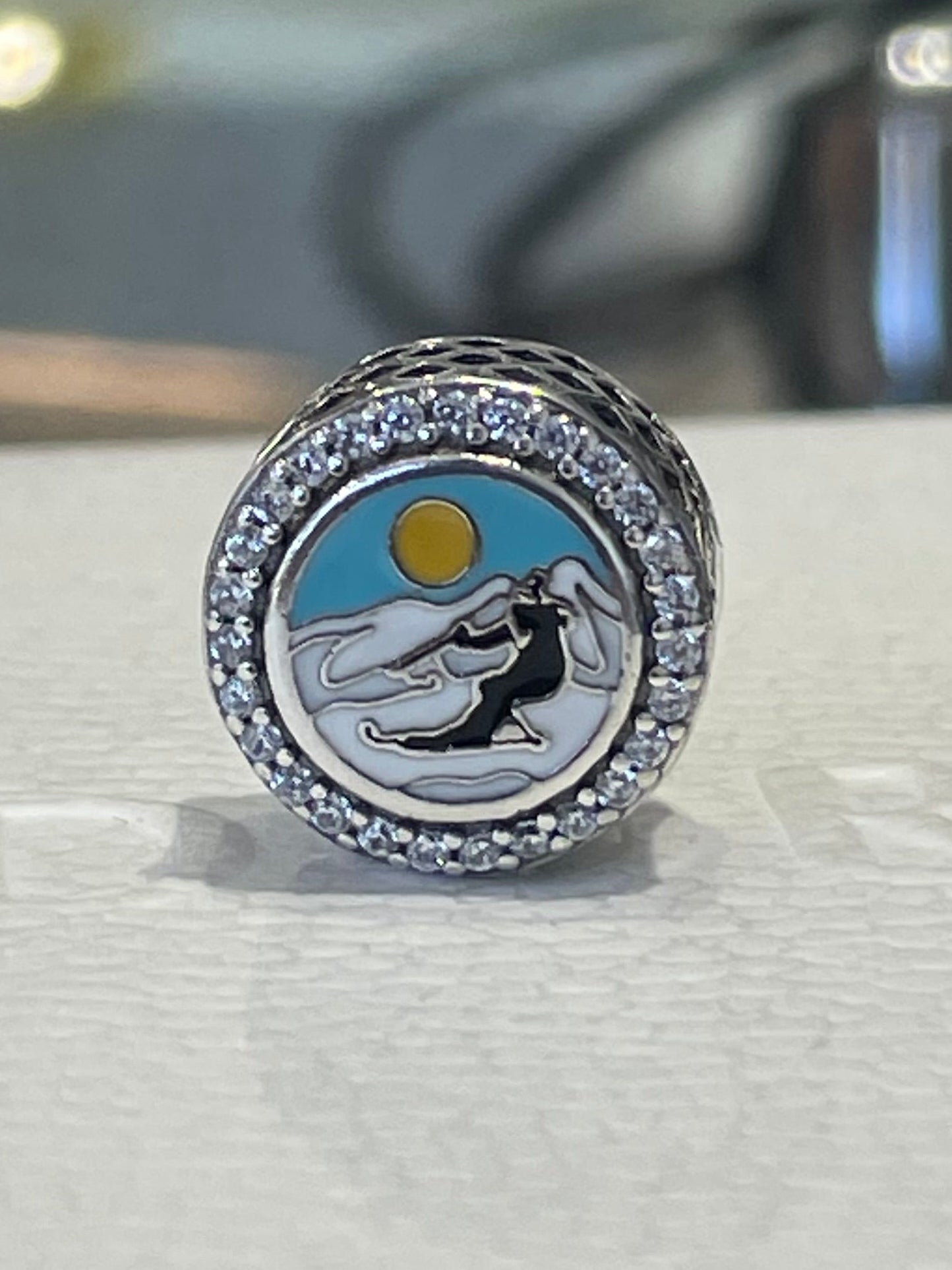Pandora New York State Exclusive The Hamptons Ski Resort Vacation Travel Round Signet Charm