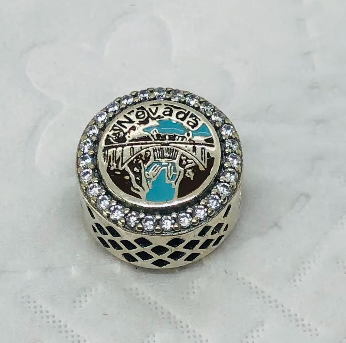 Pandora State of Nevada Exclusive Round Signet Charm