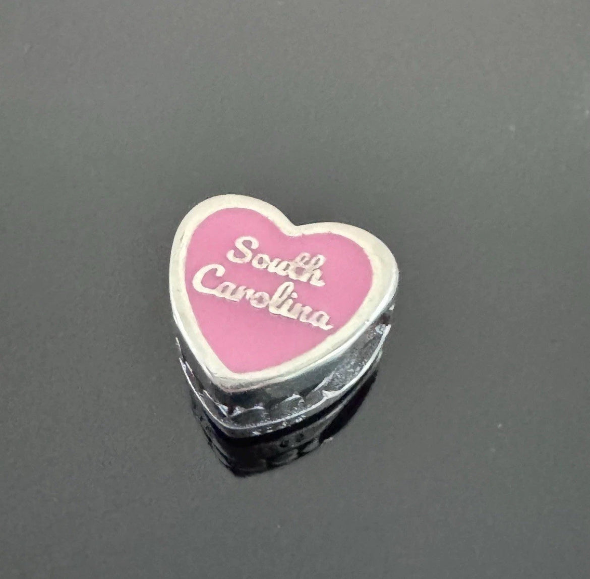 Pandora South Carolina State Online Exclusive Scenic Heart Travel Charm