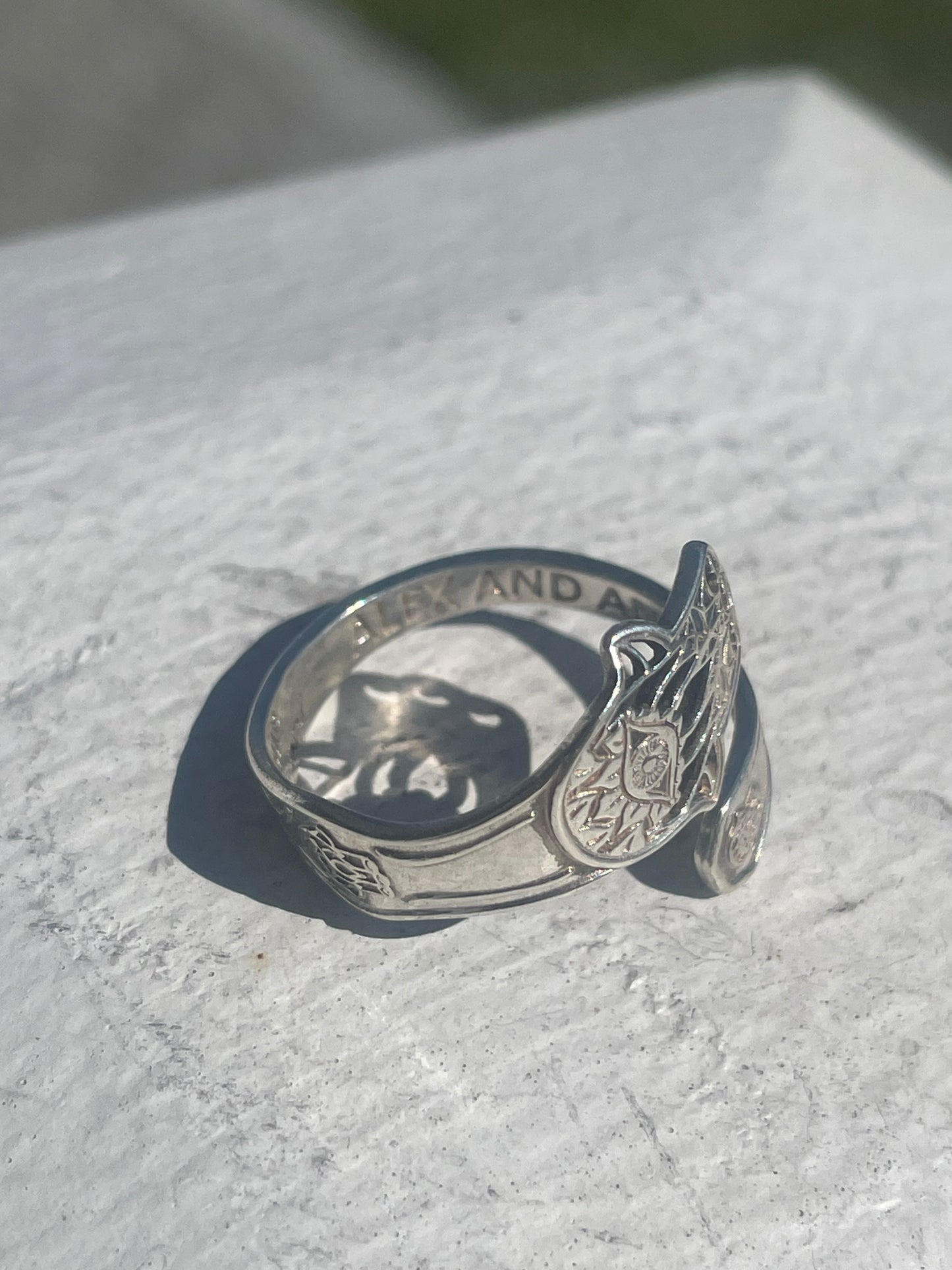 Alex and Ani 925 Sterling Silver Wraparound Hamsa Ring
