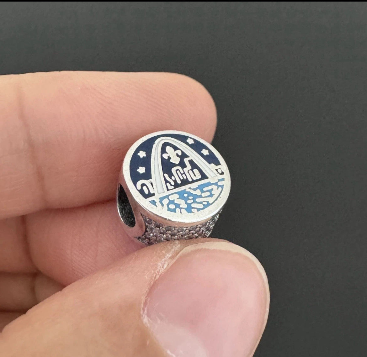 Rare Pandora Saint Louis Arch Monument Exclusive Vacation Button Charm