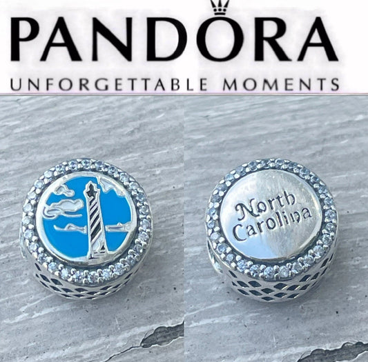 Pandora North Carolina State Exclusive Lighthouse Image Travel Destination Charm