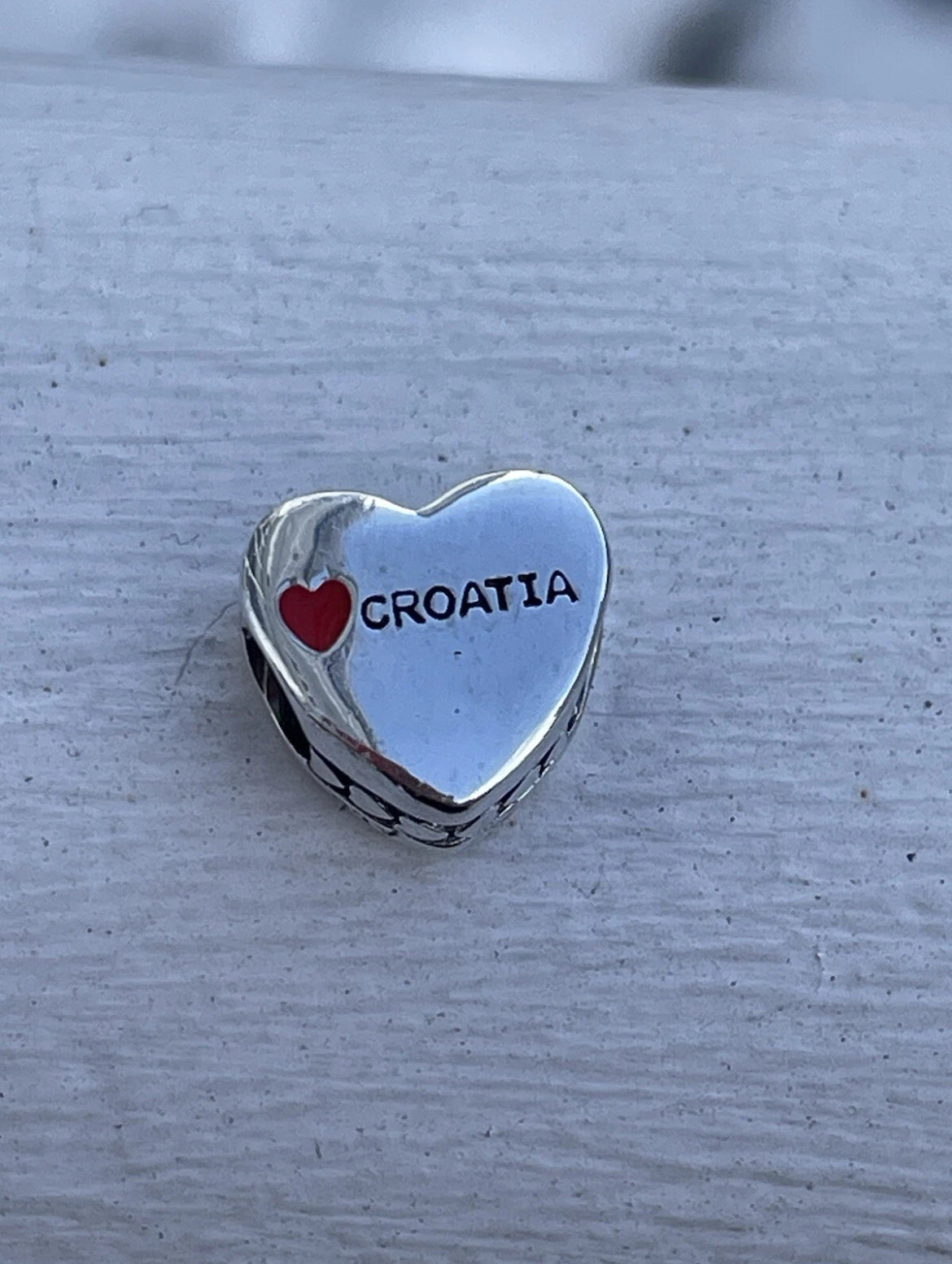 Pandora Croatia Country Exclusive Heart Flag Charm