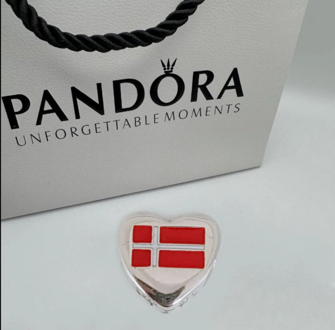 Pandora Denmark Country Exclusive Heart Flag Charm