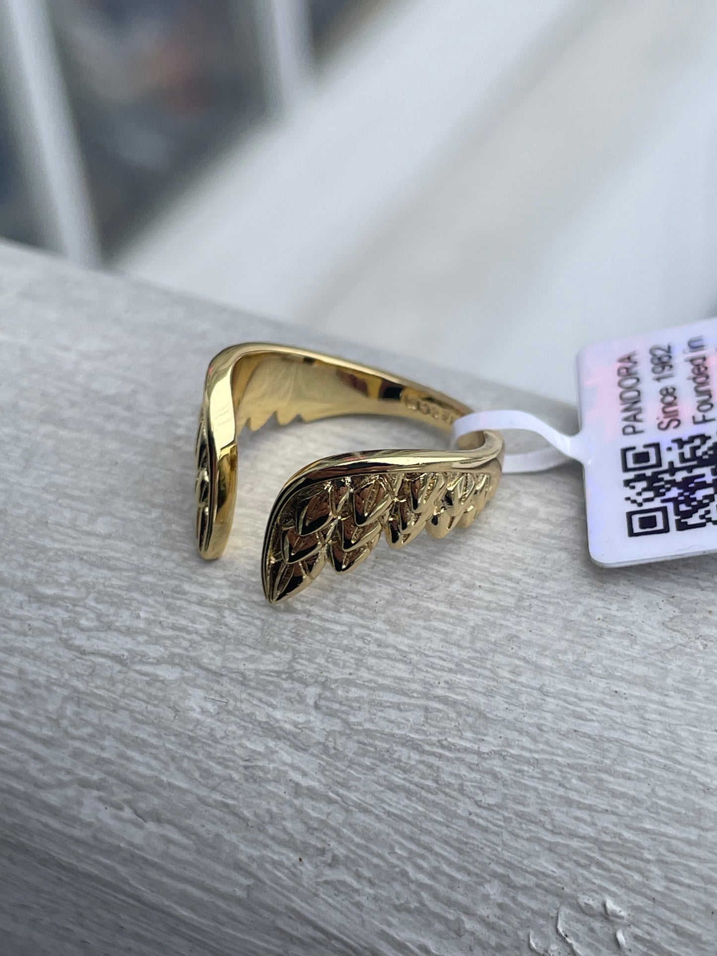 PANDORA MARVEL THOR WINGS GOLD-PLATED OPEN RING 164222C00