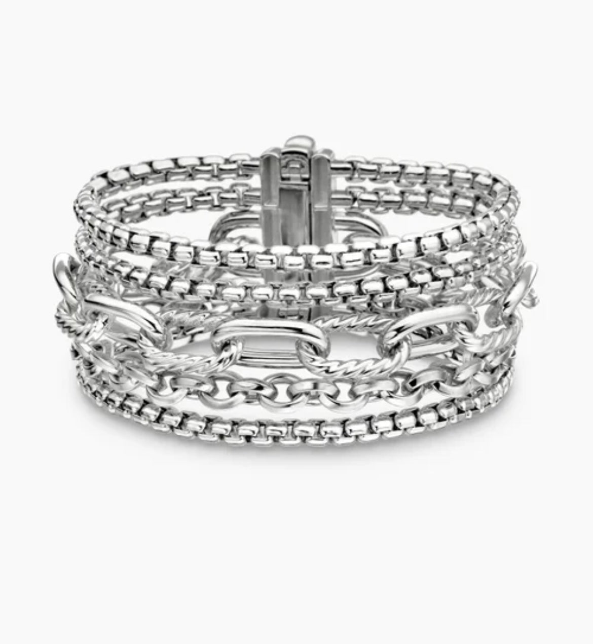 David Yurman Multi Row Chain Bracelet Size M (7.25”)