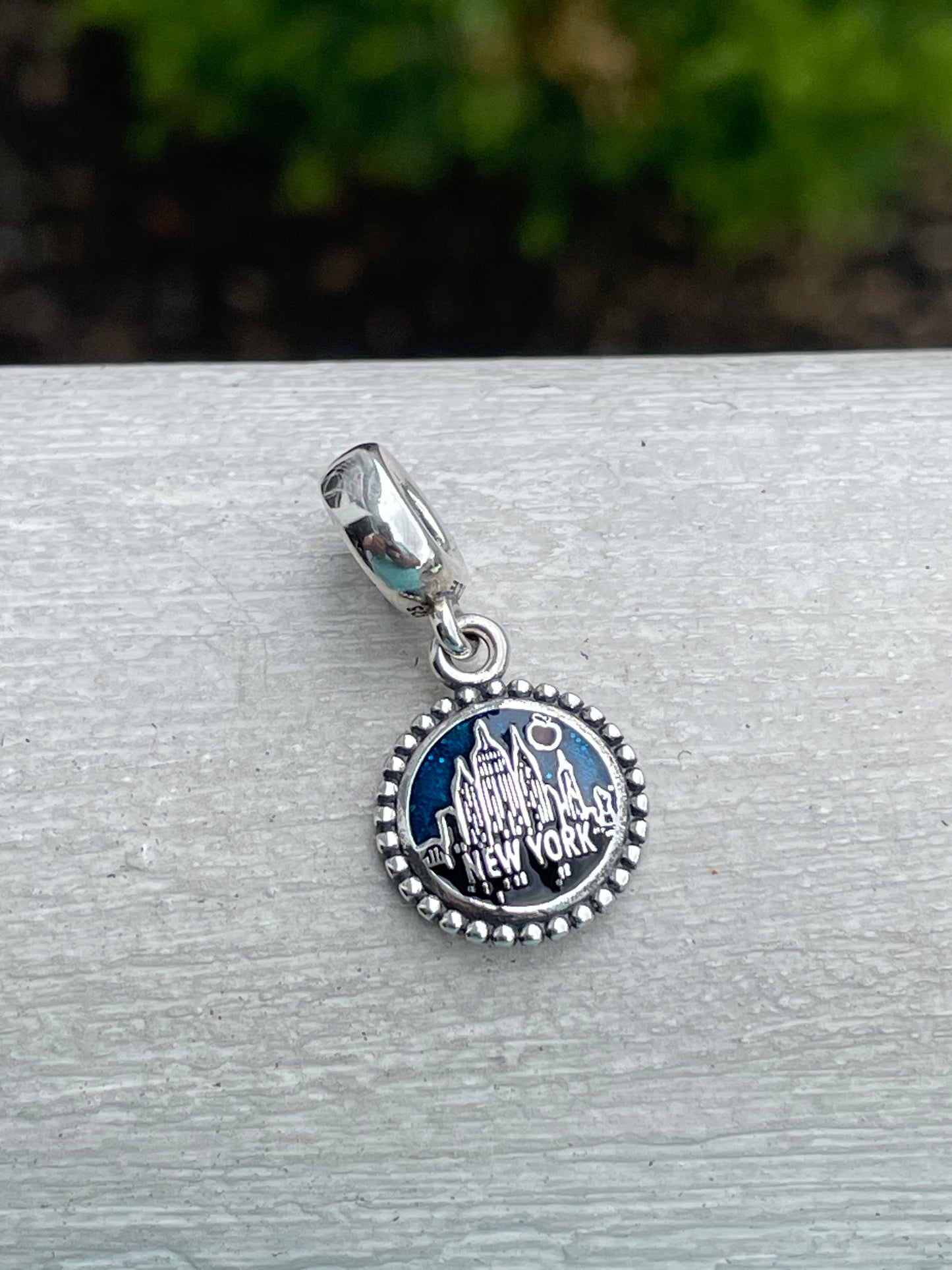 PANDORA New York City NYC Sparkling Night Dangle Moments Charm