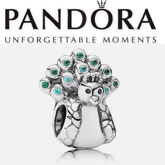 Retired Pandora 791227MCZ Peacock Charm