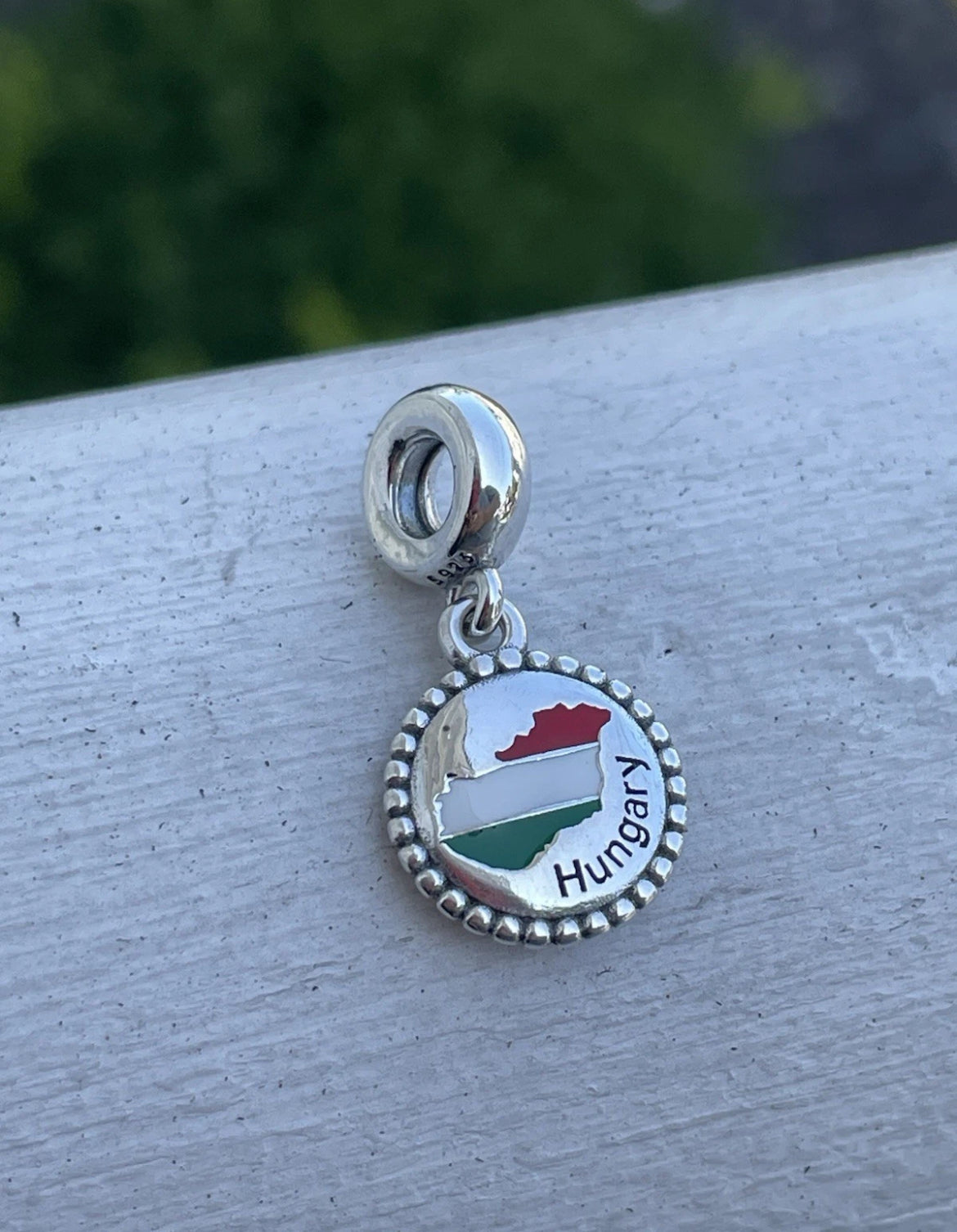 Pandora Hungary Country Exclusive Map Flag Travel Dangle Charm