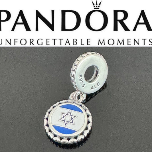 Pandora Israel Flag Country Exclusive Dangle Charm
