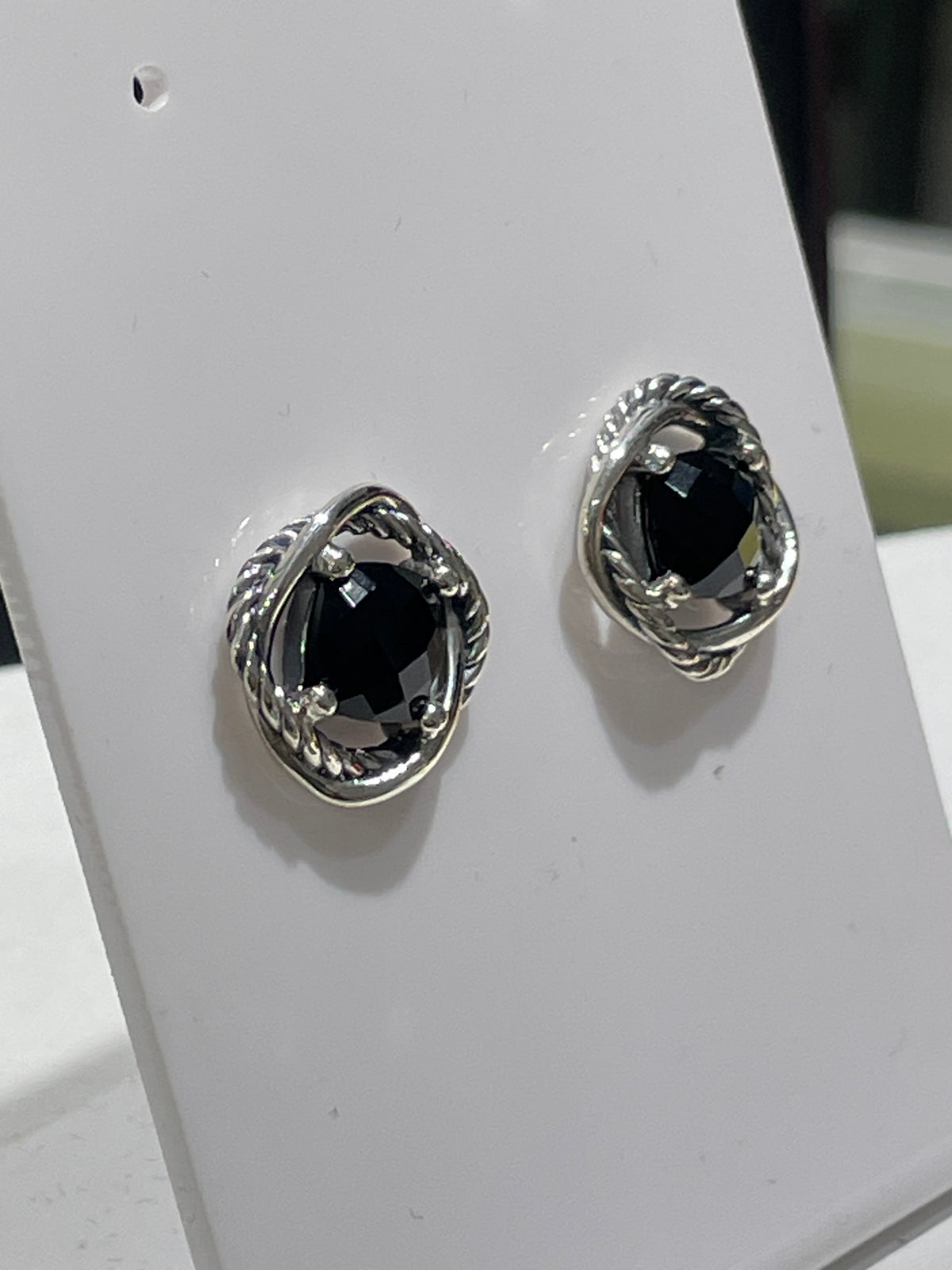 David Yurman Black Onyx Infinity Earrings