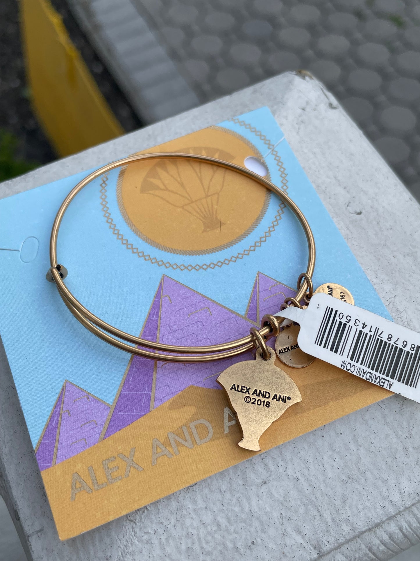 Alex and Ani Blue Lotus Gold Color Bracelet