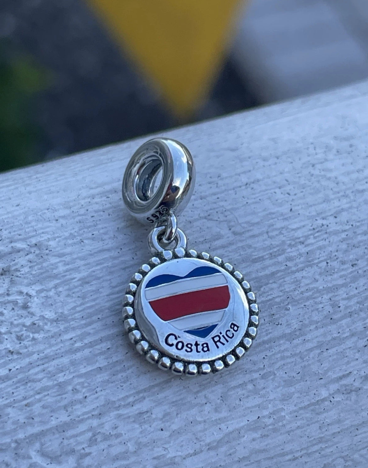 Pandora Costa Rica Country Heart Flag Exclusive Travel Moments Dangle Charm
