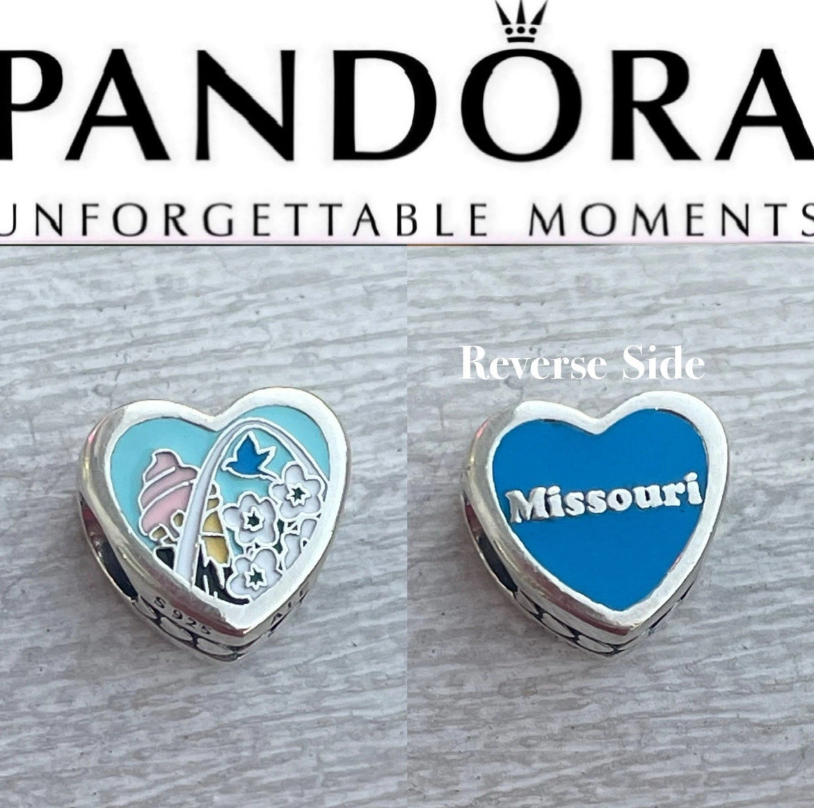 Pandora Missouri Online Exclusive Heart State Destination Charm