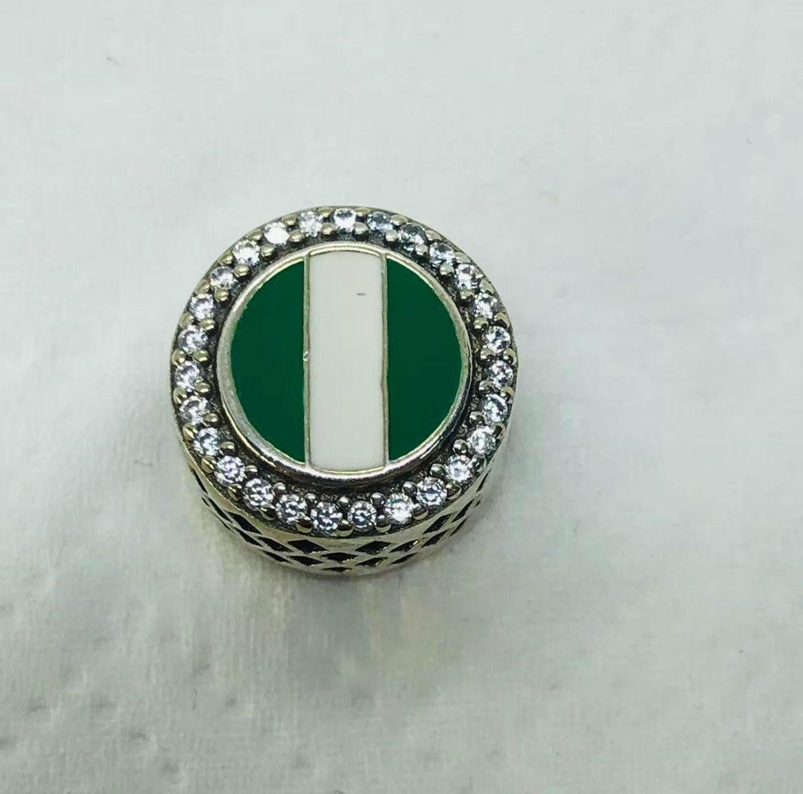 Pandora Country of Nigeria Exclusive Round Flag Signet Charm