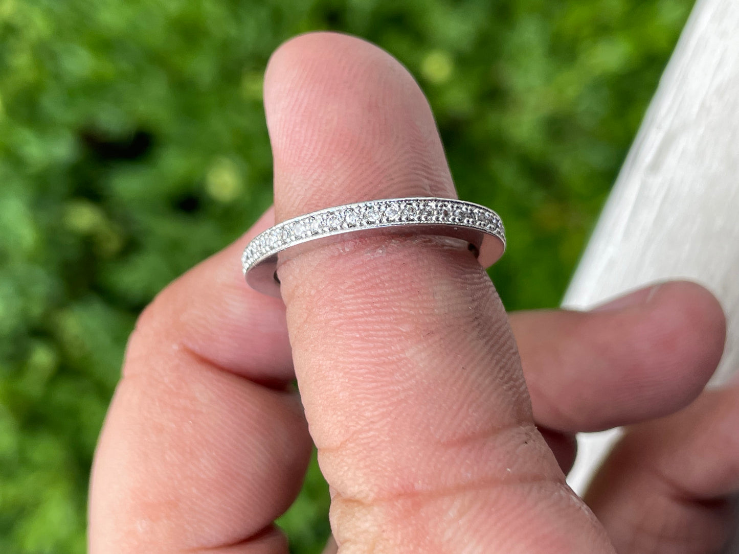 925 Sterling Silver Eternity Band Ring With Cz