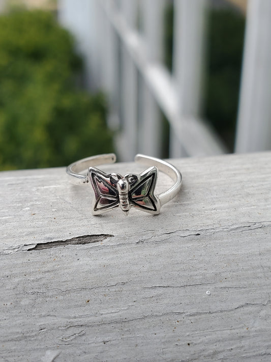 925 Sterling Silver Butterfly 🦋 Toe Ring