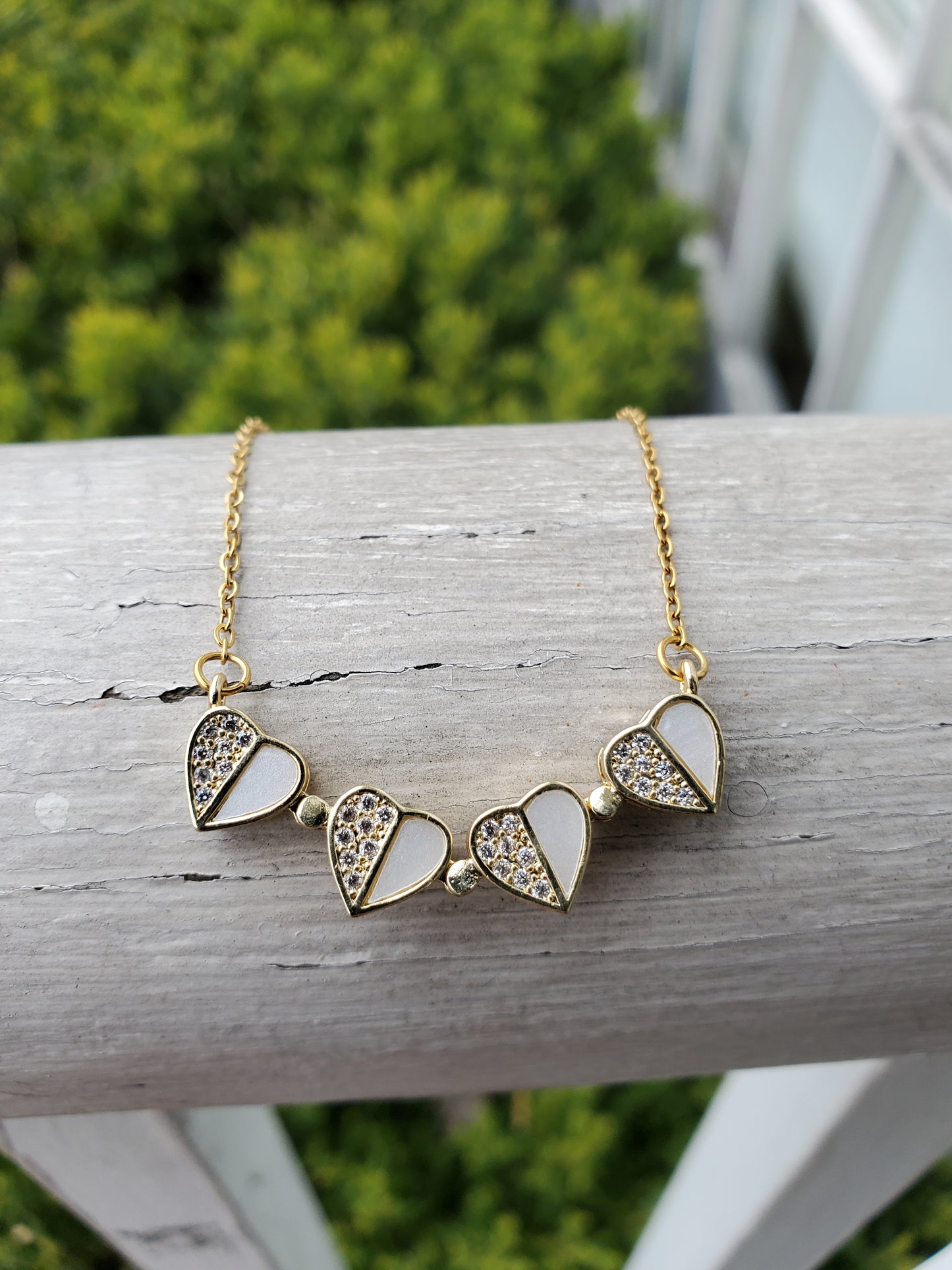 Stainless Steel 2 in 1 Goldtone Magnetic Heart Necklace