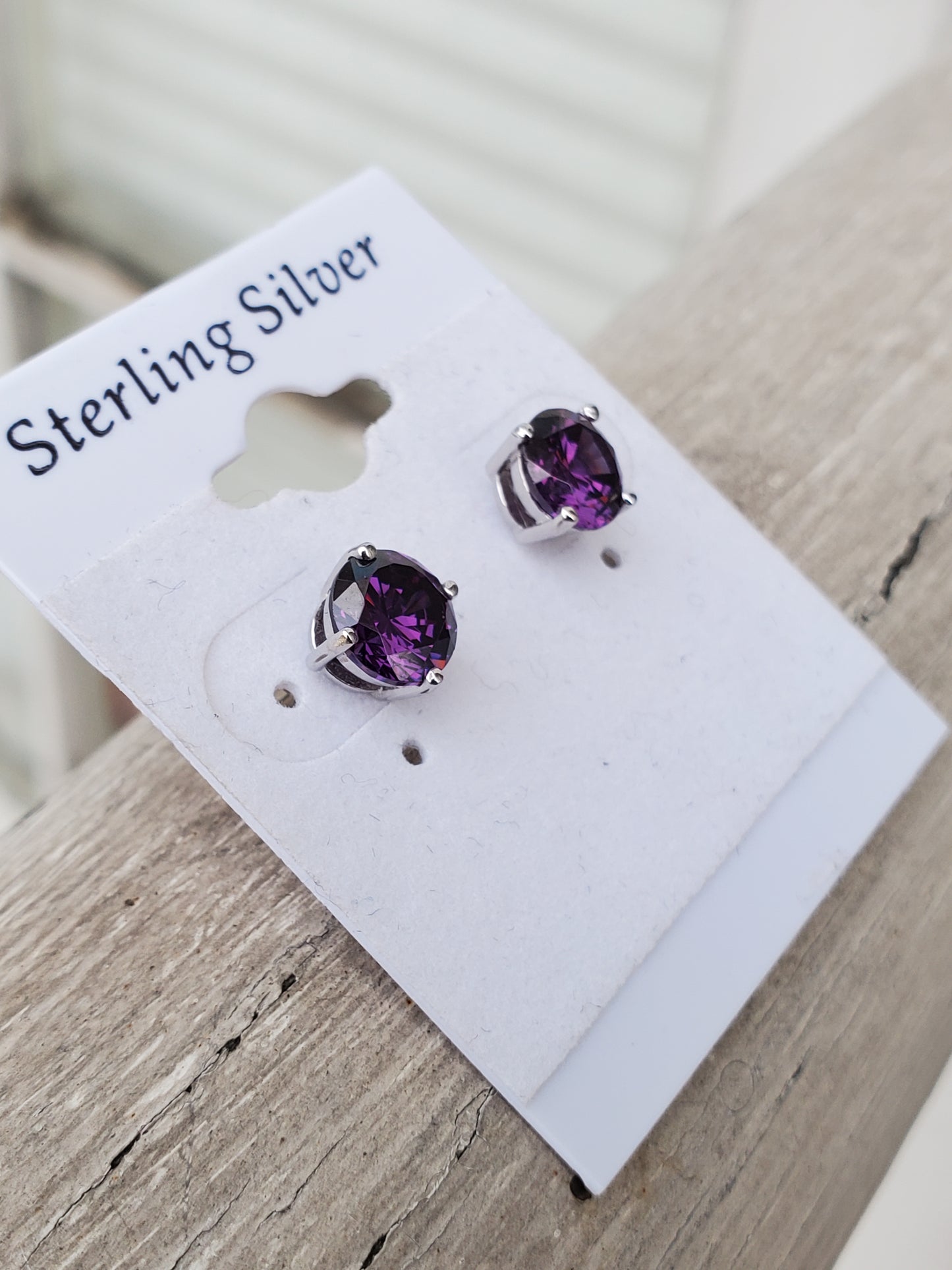 925 Sterling Silver Simulated Gemstone 2.00 TCW Stud Earrings