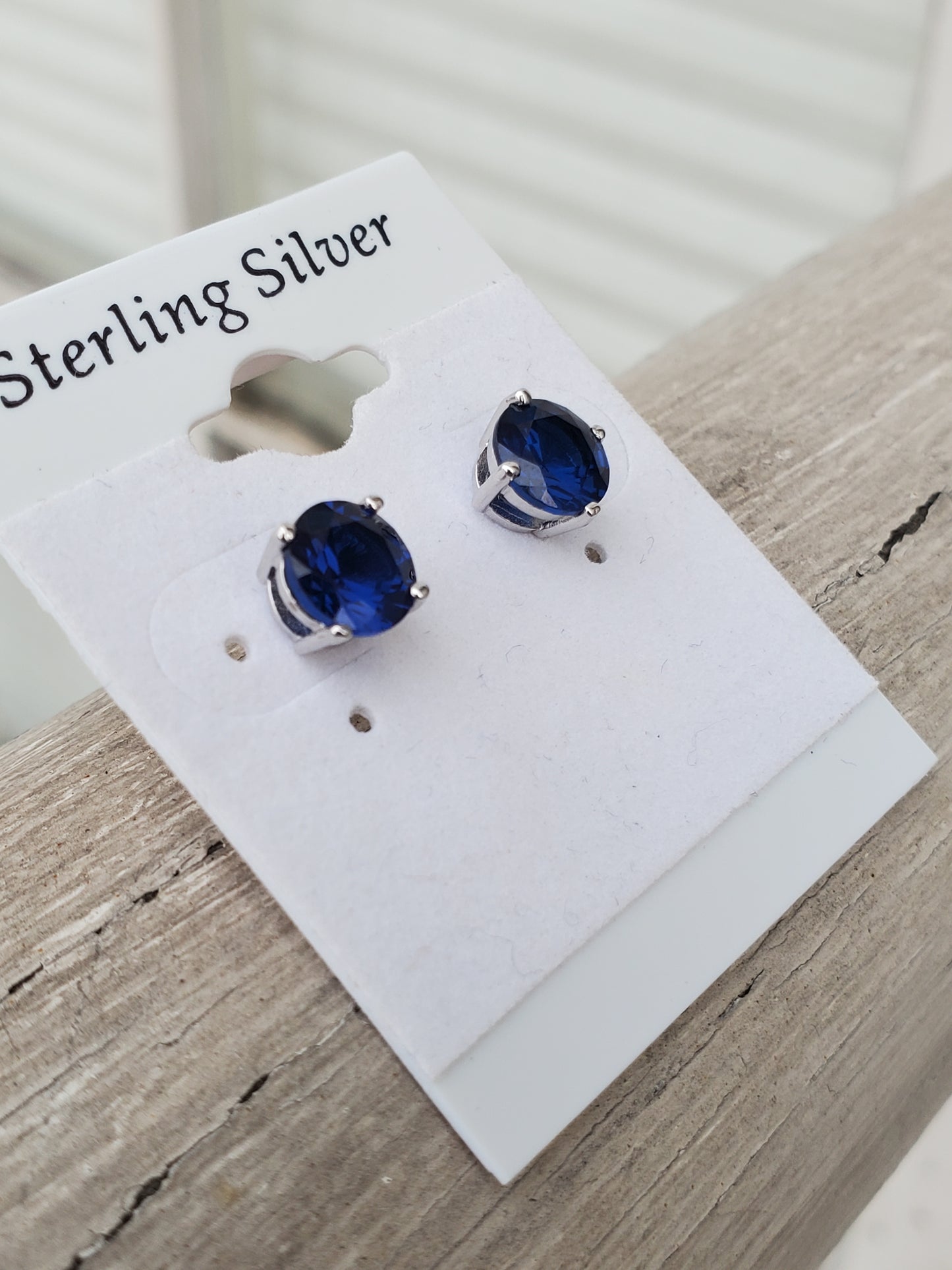 925 Sterling Silver Simulated Gemstone 2.00 TCW Stud Earrings