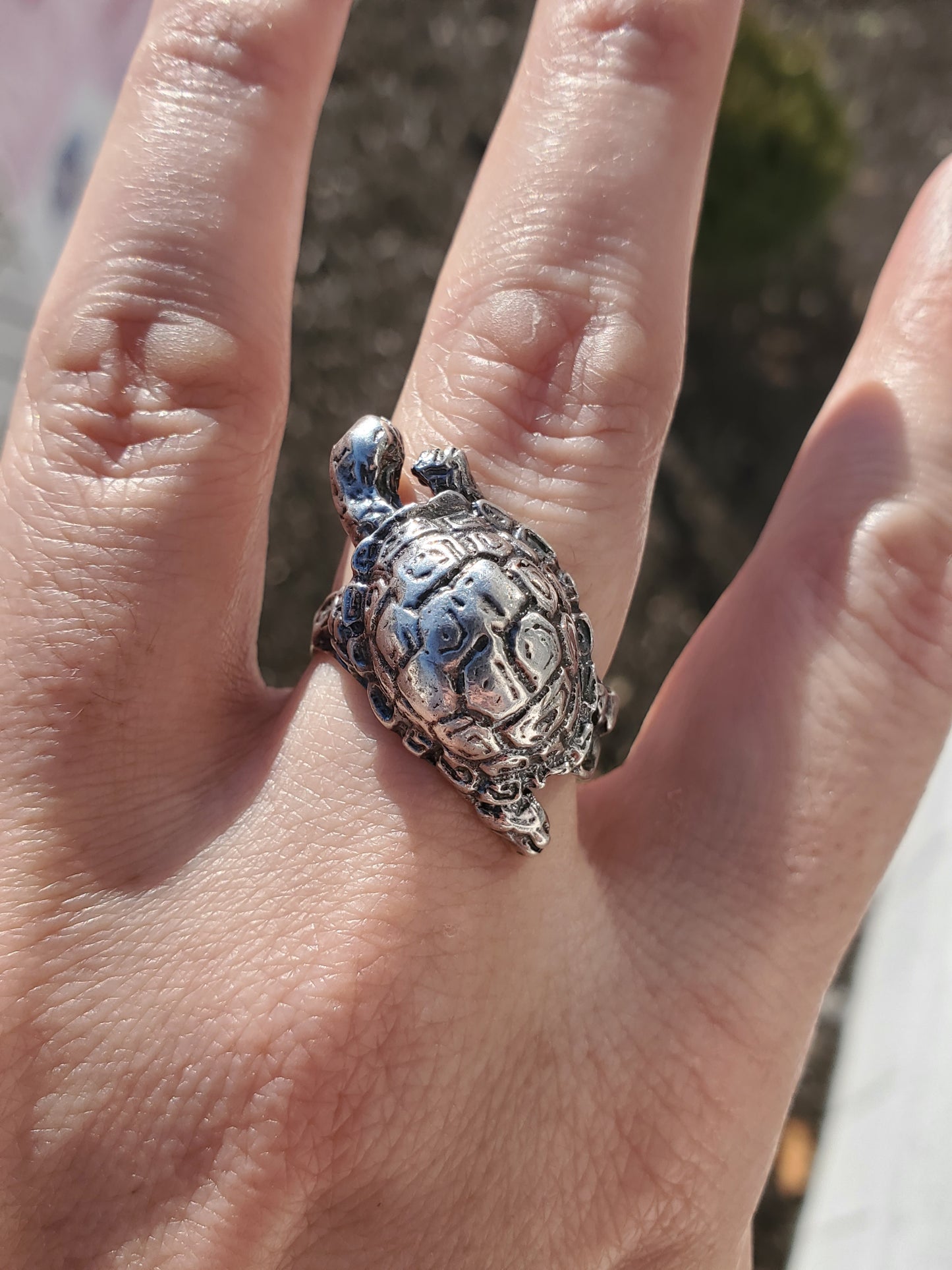 925 Sterling Silver Large Turtle Tortoise 🐢 Ring