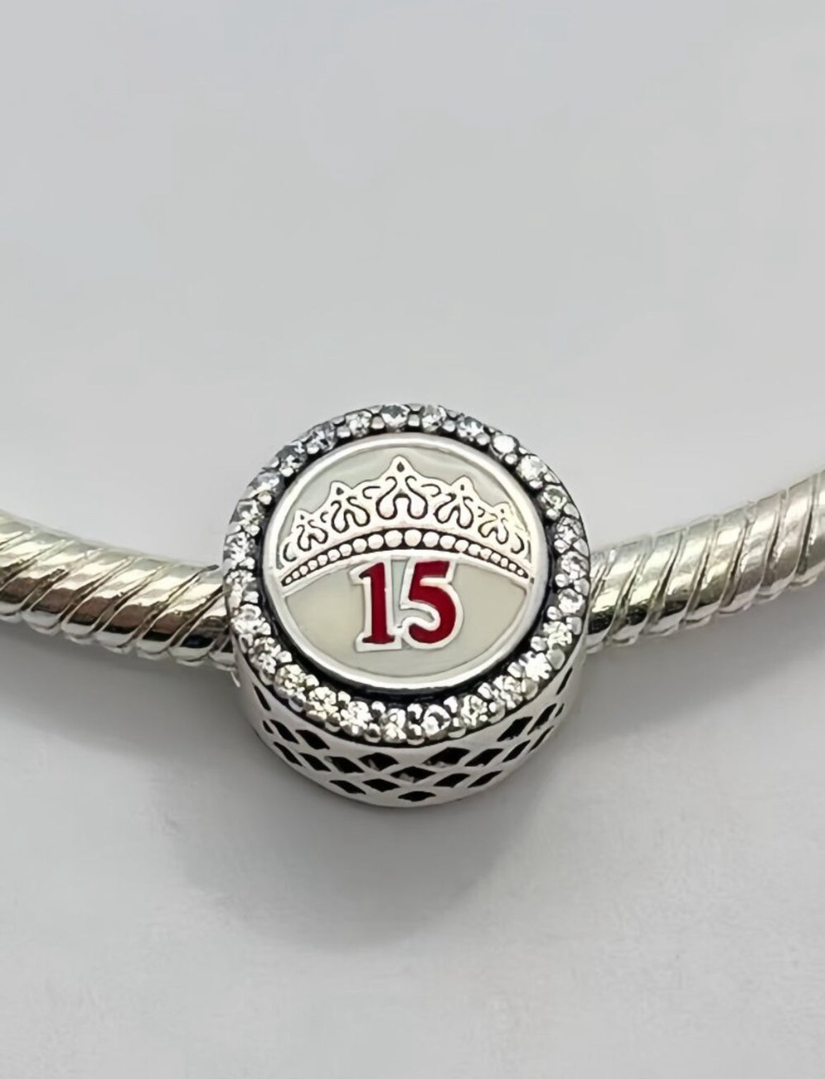 Pandora 15 Birthday Quincinera Round Signet Charm