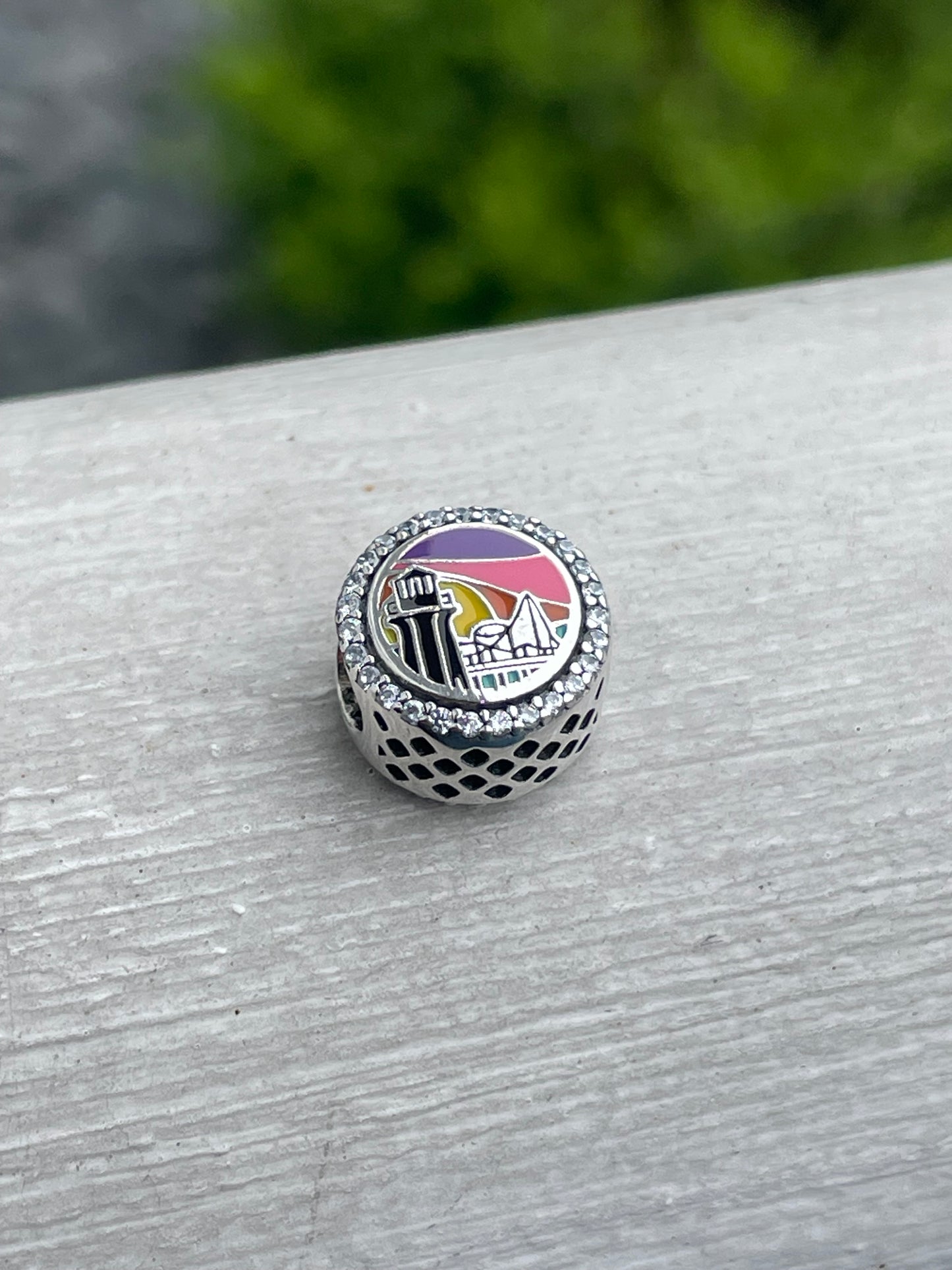 Pandora Sandusky Ohio State Exclusive Travel Signet Round Charm
