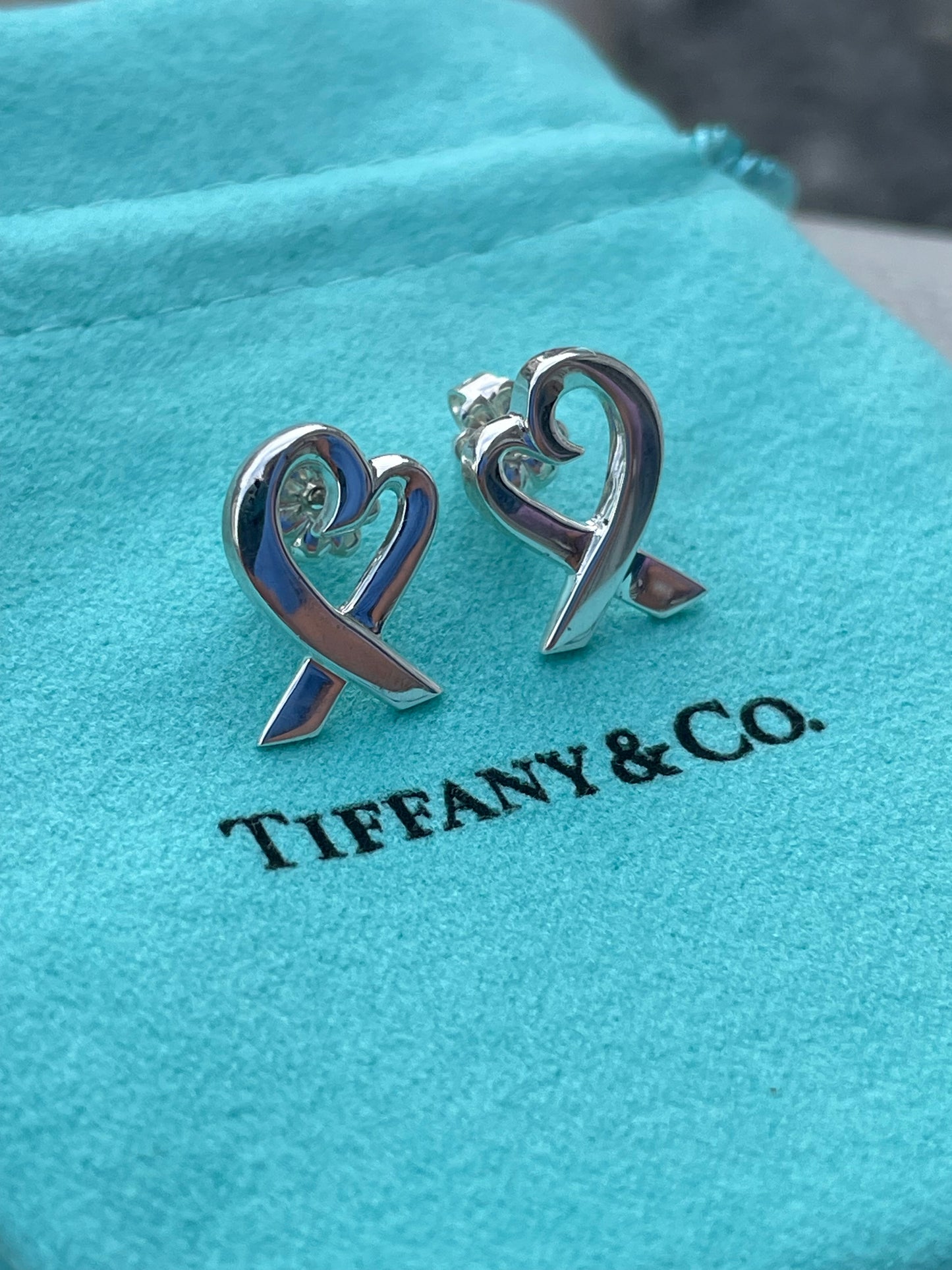 Genuine Tiffany&Co Paloma Picasso Loving Heart Earrings