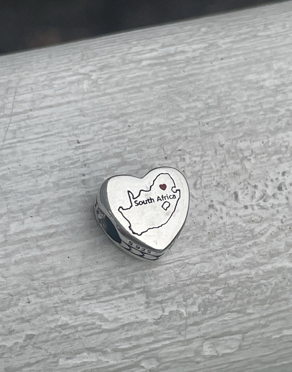 Rare Pandora South Africa Country Exclusive Heart Map Charm