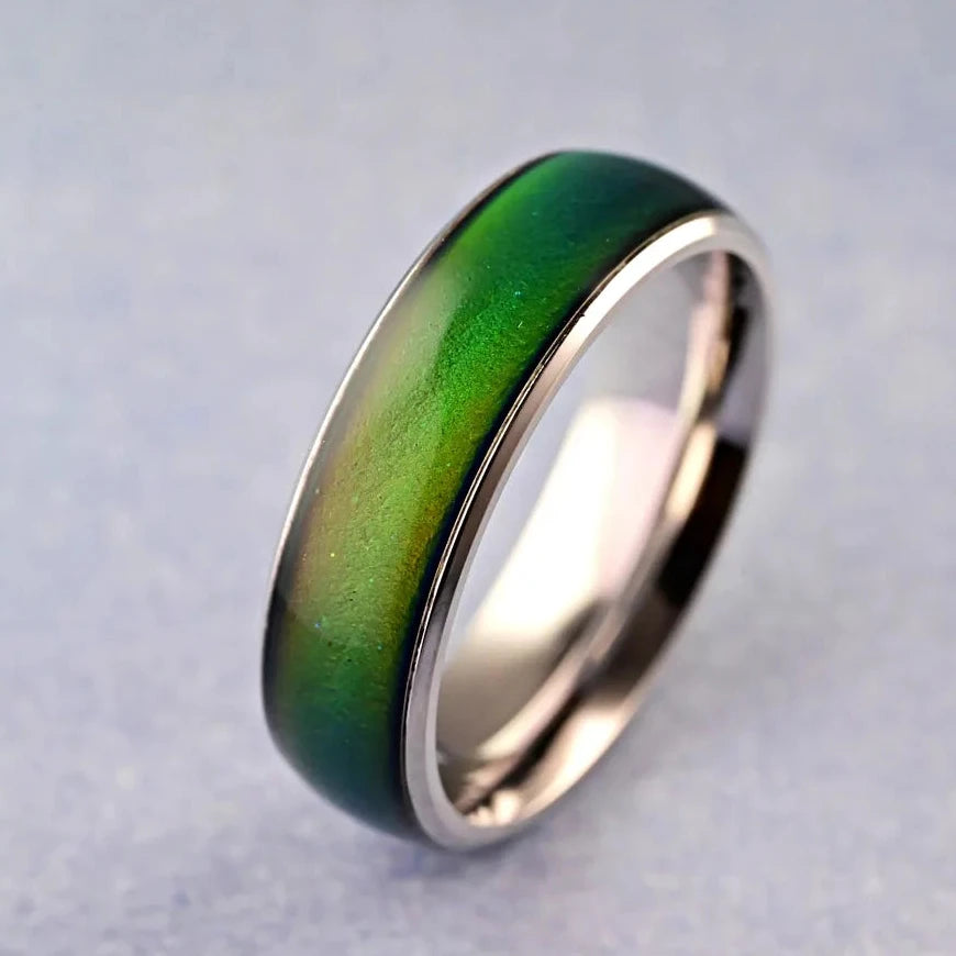 Stainless Steel 316L Mood Ring Band Size 10.5