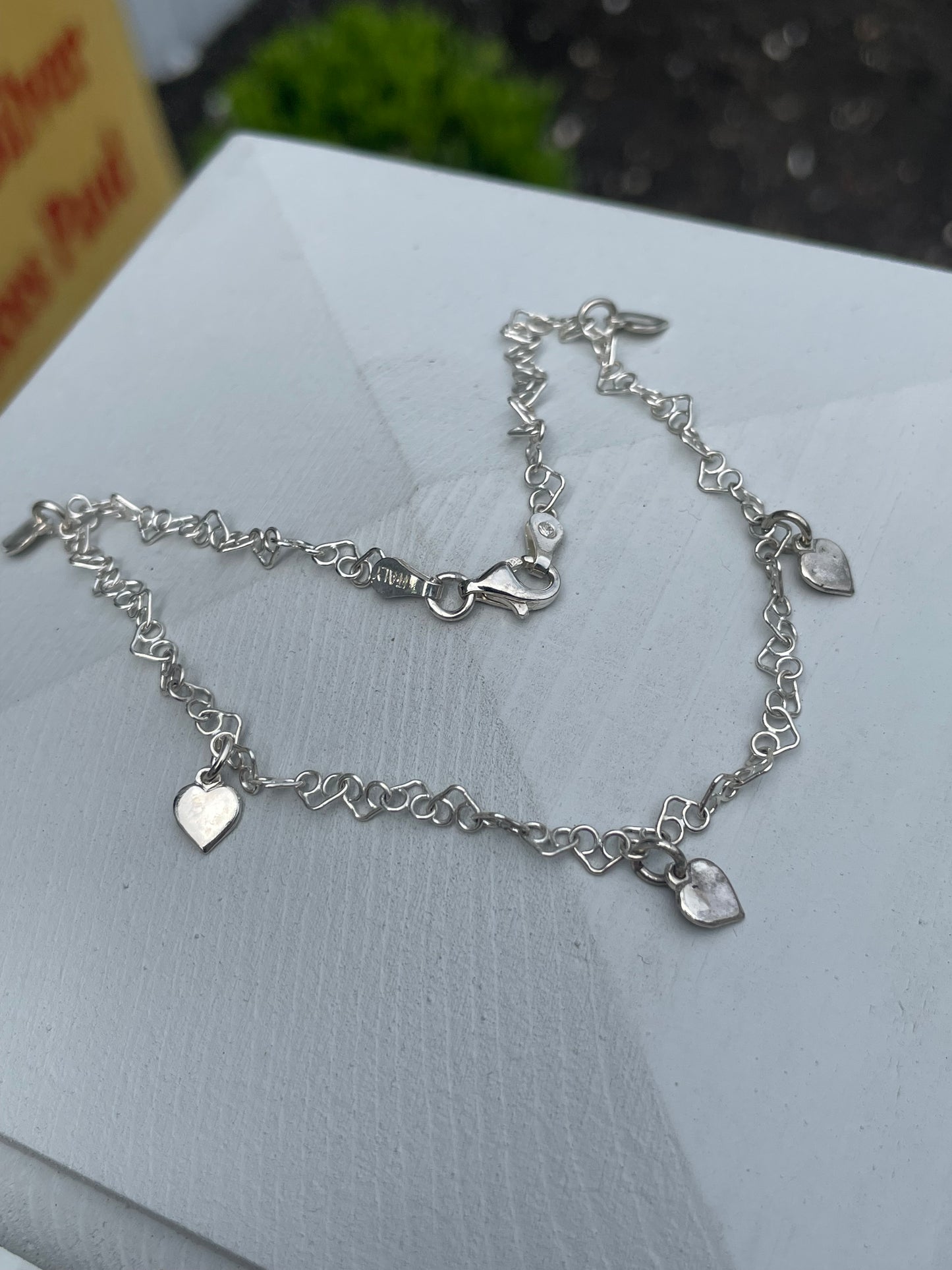 925 Sterling Silver "Sweet Sentiments" Anklet