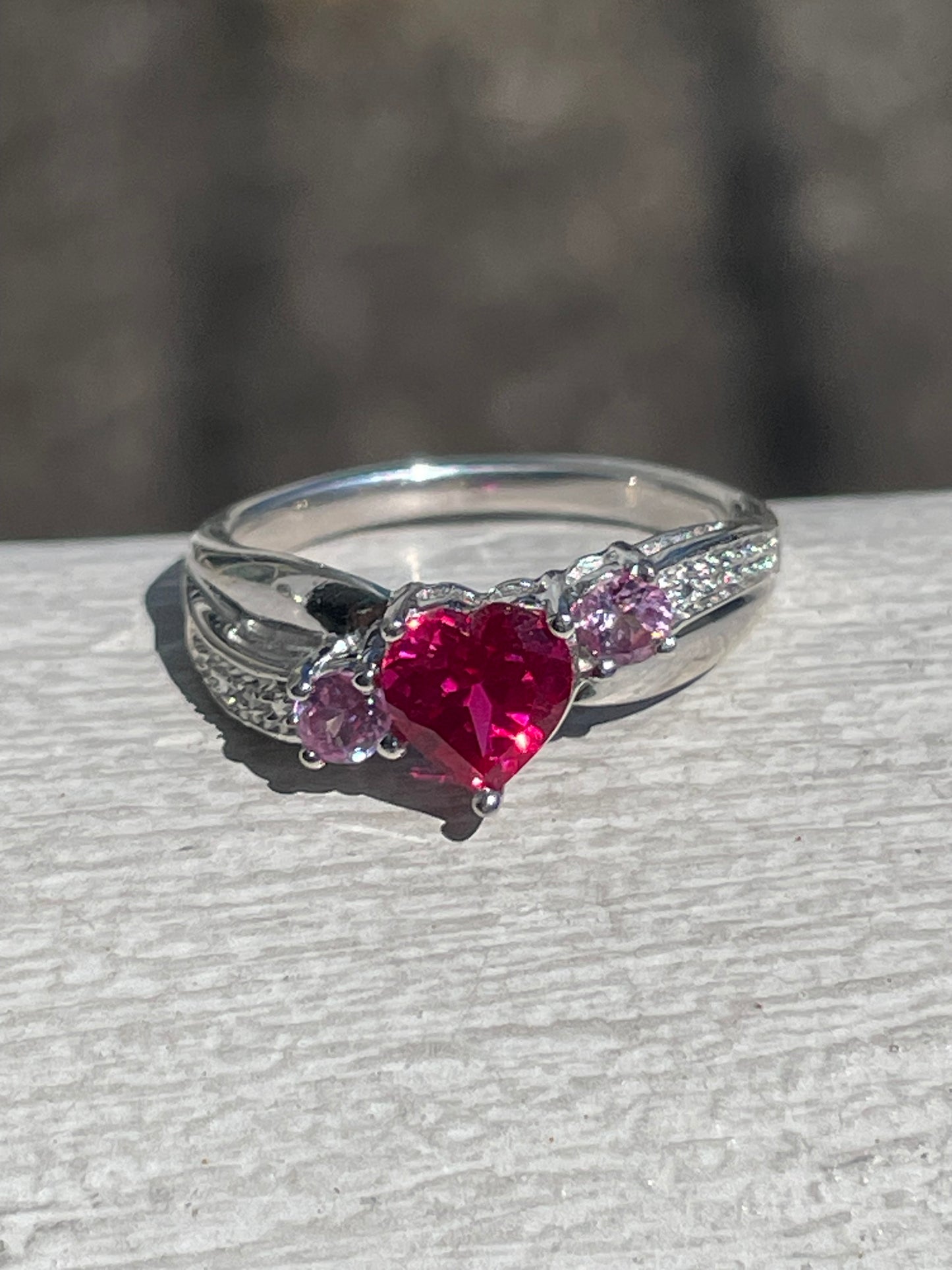 925 Sterling Silver Sweetheart Valentine Heart Ring