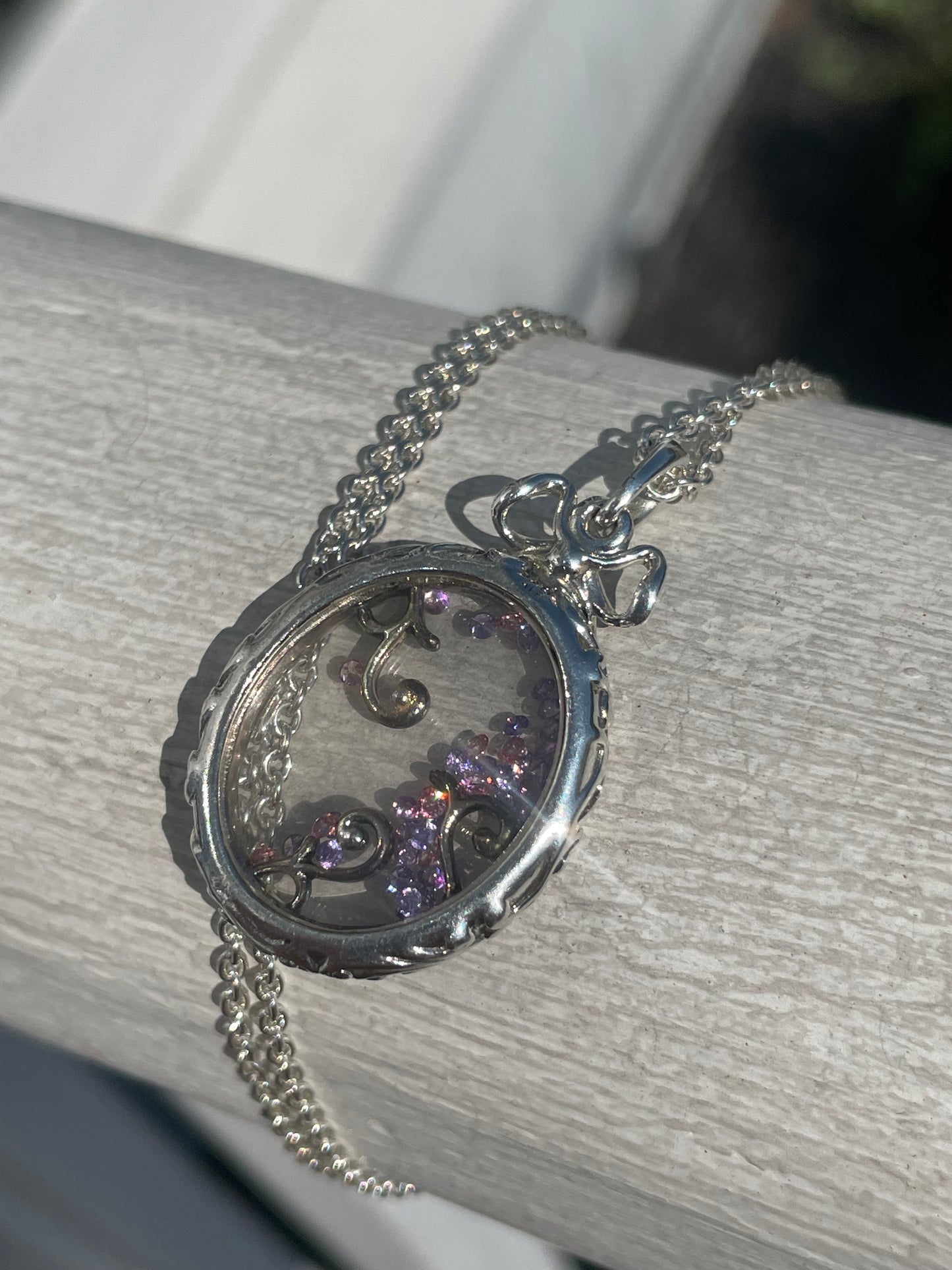 Retired Pandora Locket of Dazzle Necklace 397716ACZMX-70 Adjustable Chain Included