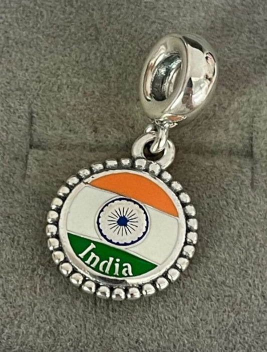 Pandora India Flag Country Exclusive Dangle Charm