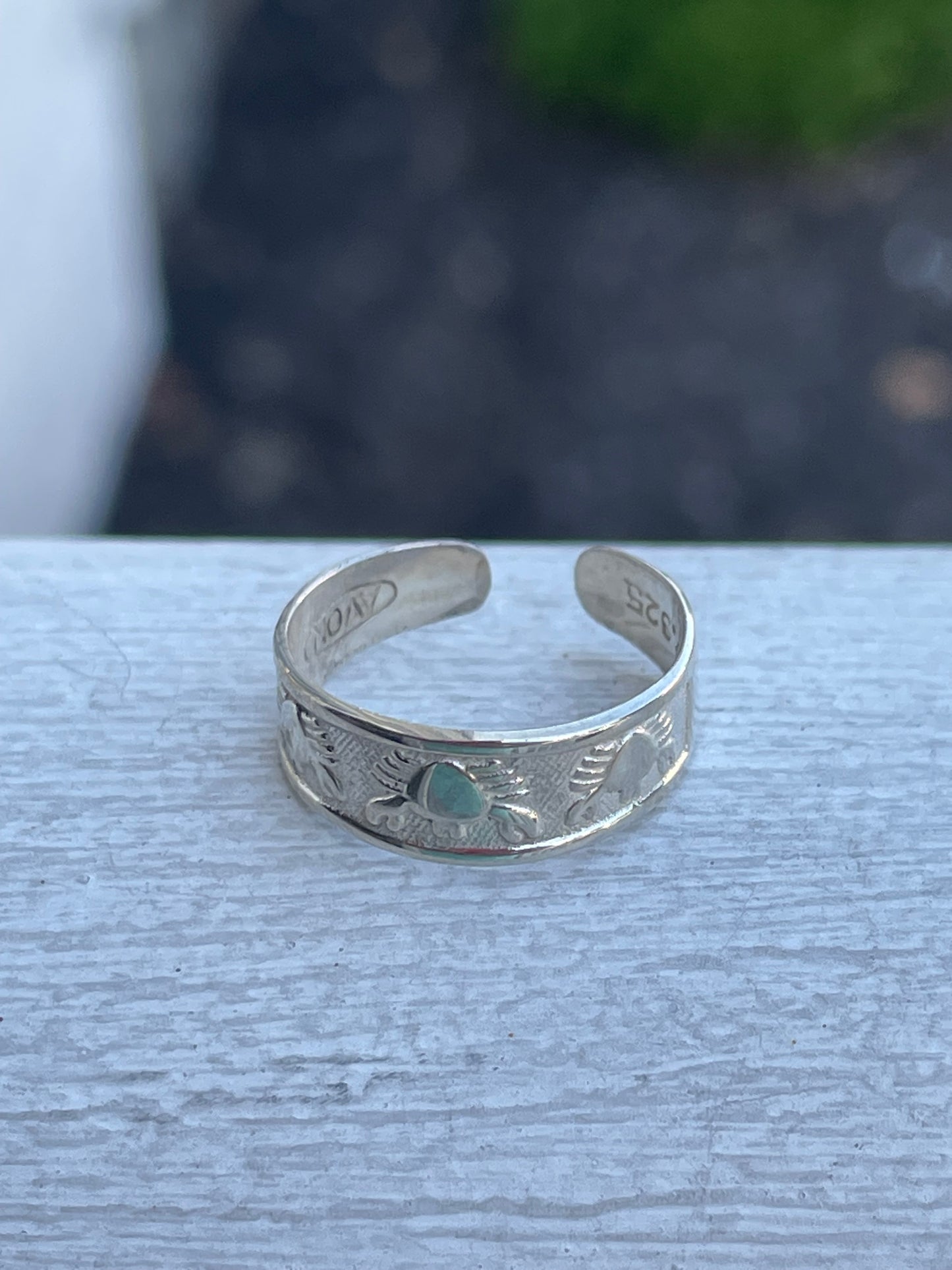 925 Sterling Silver Crab Toe Ring